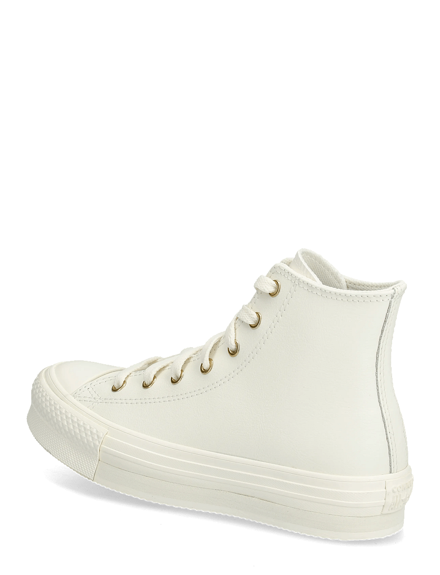 Converse - CTAS EVA LIFT HI EGRET/EGRET/LIGHT GOLD - korkeavartiset tennarit - brown - 2