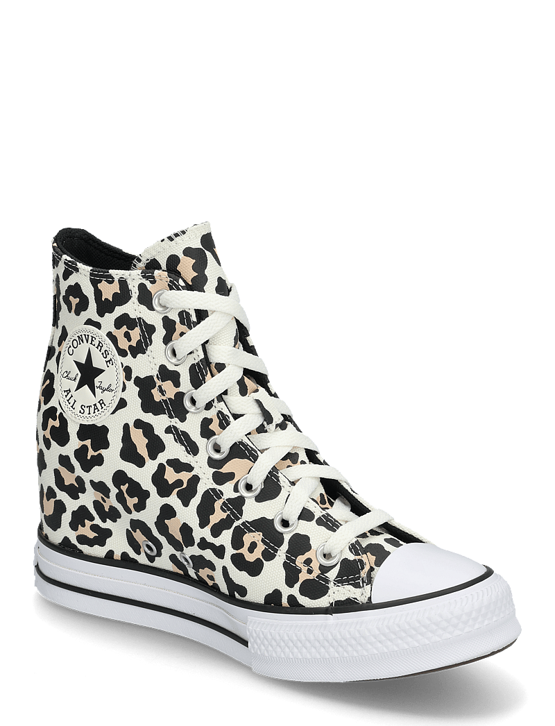 Converse - CTAS WEDGE HI EGRET/BLACK/COASTAL DUNE - höga sneakers - egret/black/coastal dune - 0