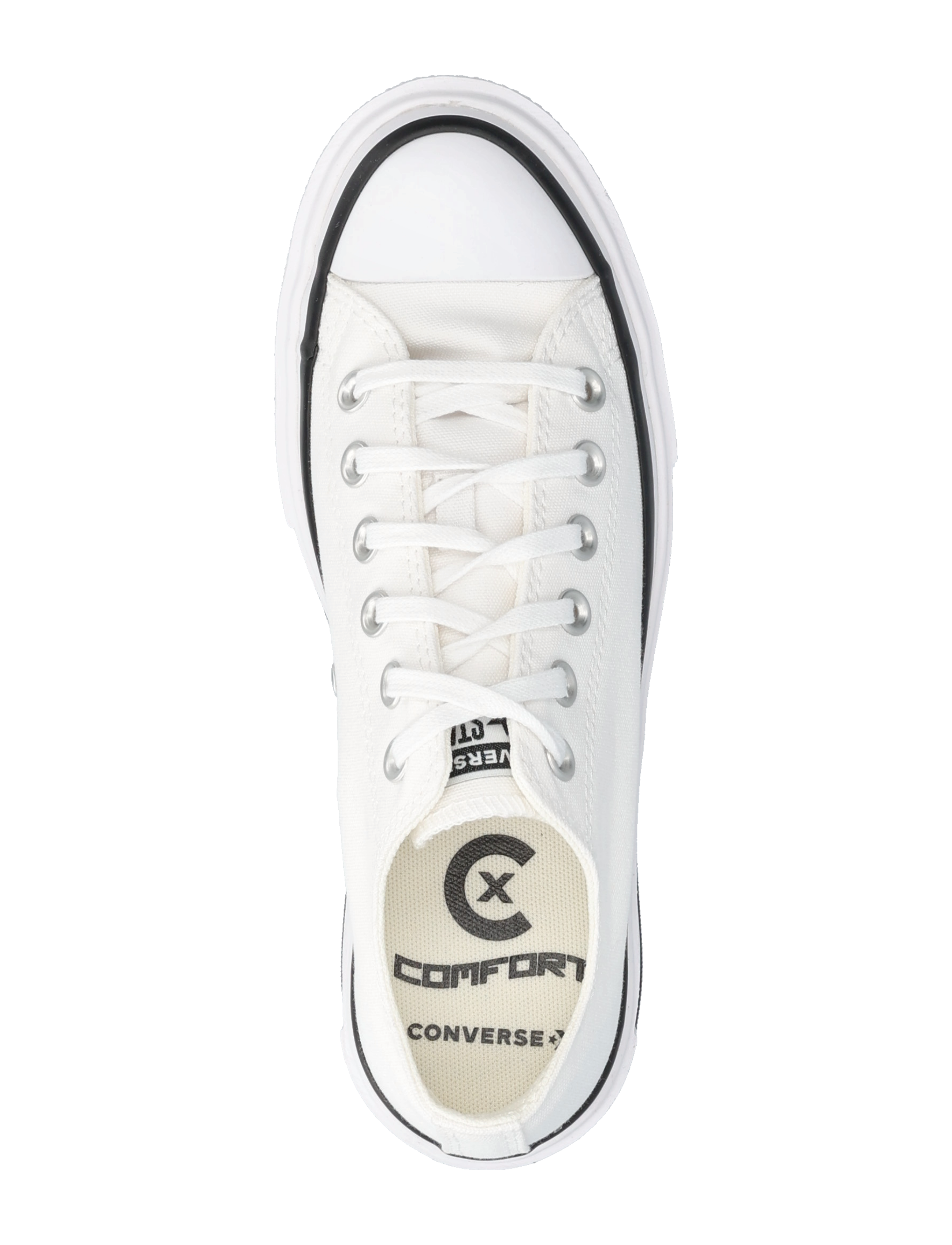 Converse - Chuck Taylor All Star Lift Double Stack - lágir strigaskór - white/black/white - 3