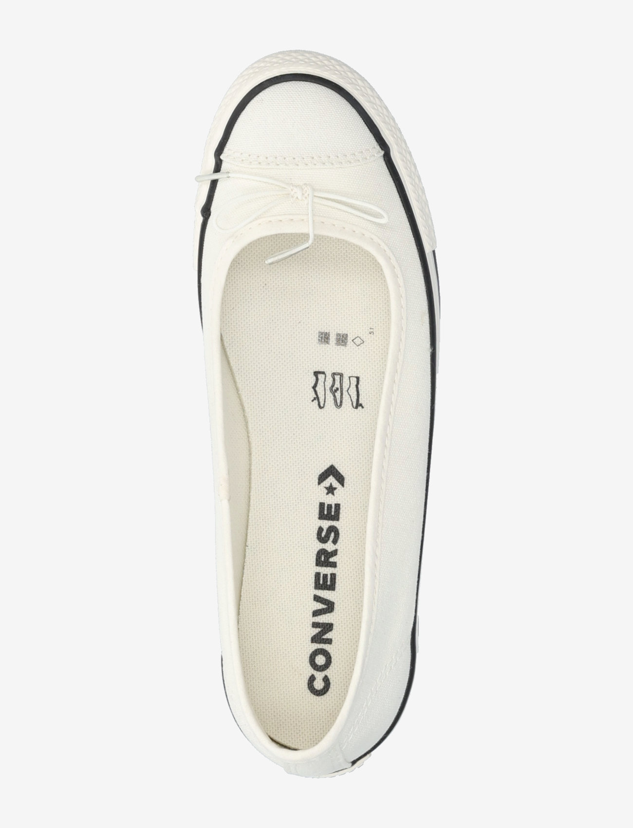 Converse - Chuck Taylor All Star Dainty Ballerina - låga sneakers - egret/black/egret - 3