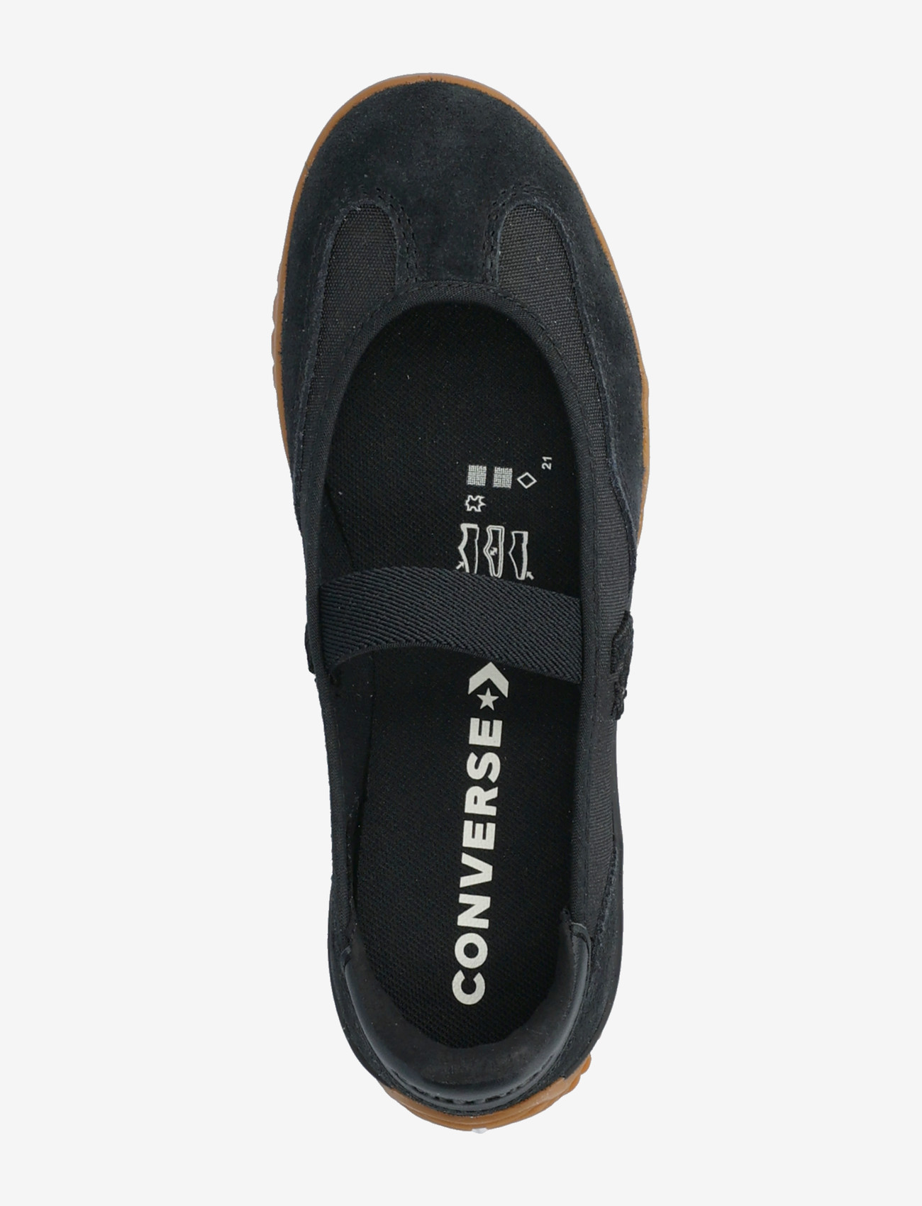 Converse - Run Star Trainer Ballet Flat - lágir strigaskór - black/black/gum - 3