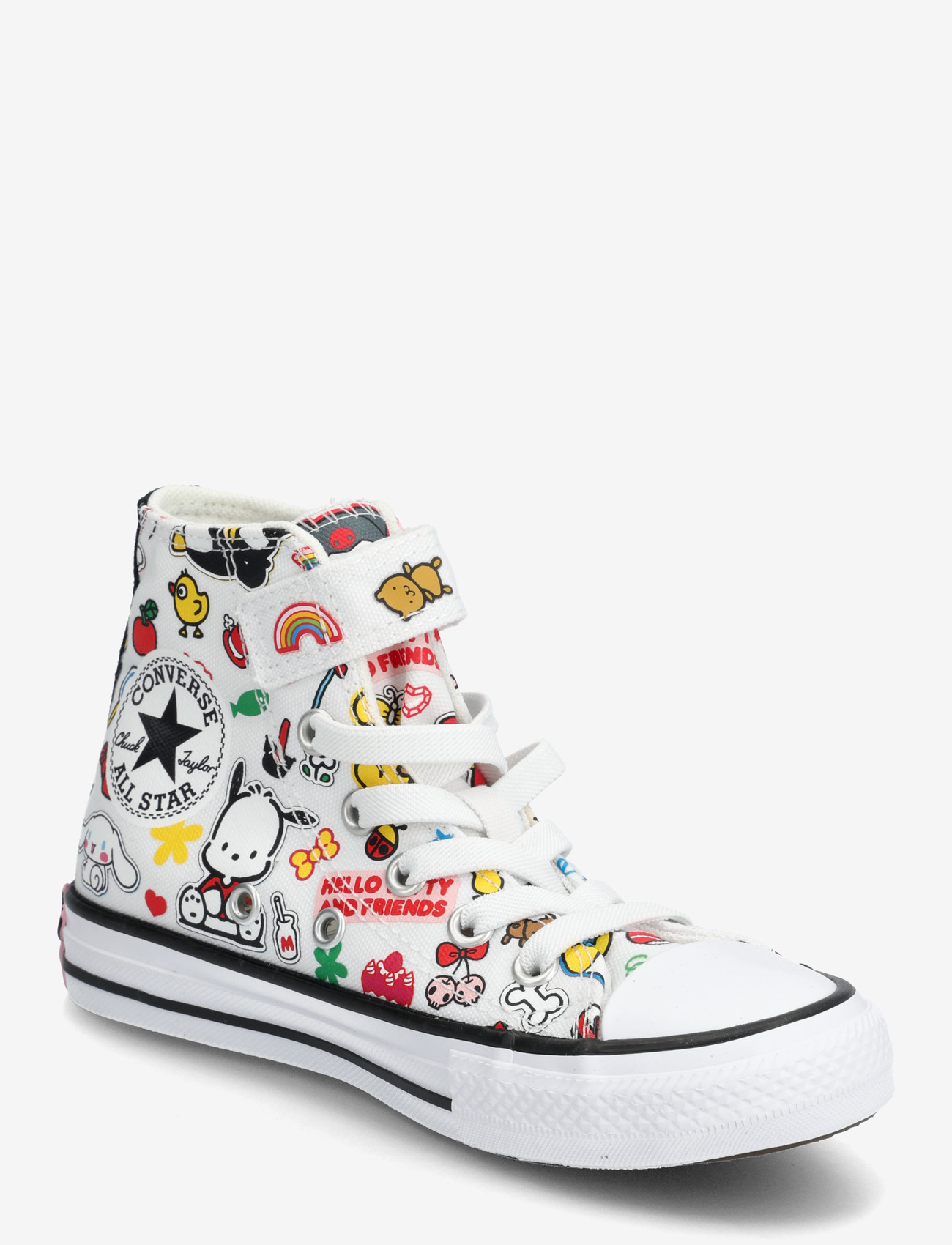 Converse - Chuck Taylor All Star 1V - tyg sneakers - white/white/black - 0