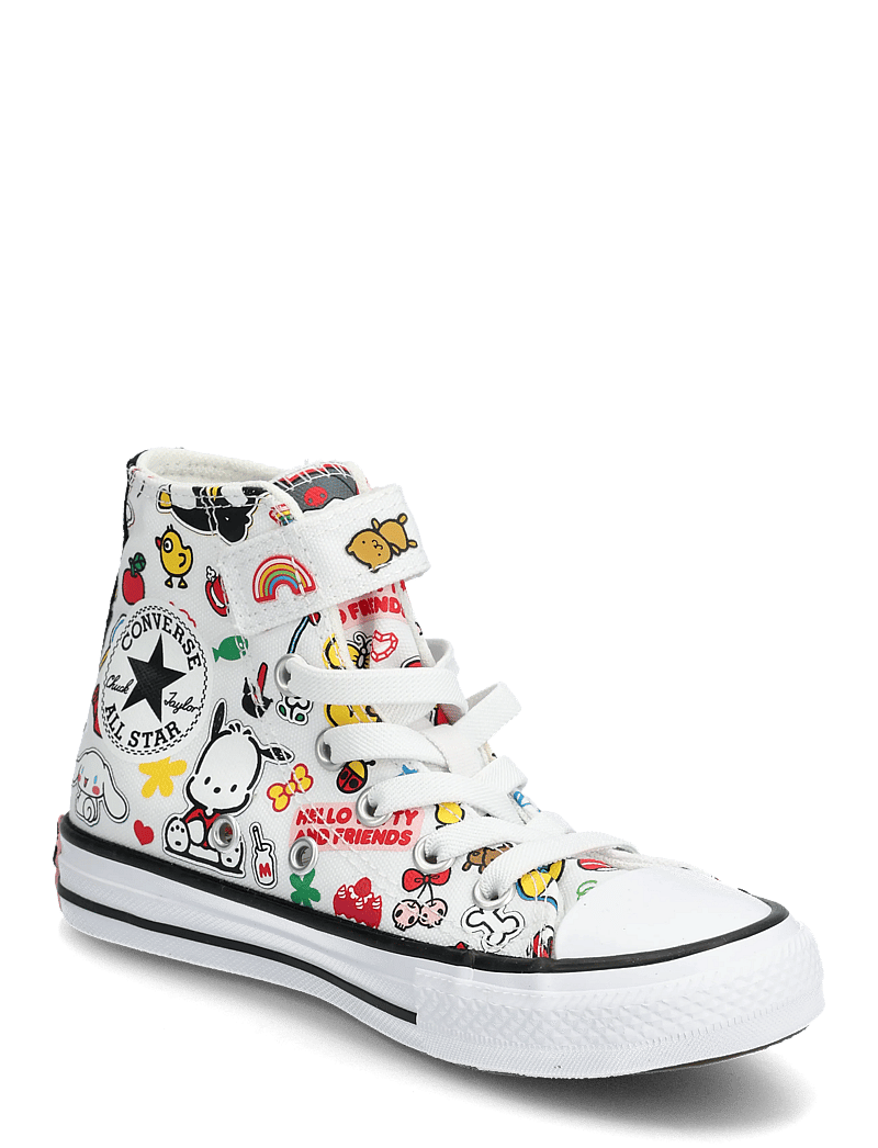 Converse - Chuck Taylor All Star 1V - tyg sneakers - white/white/black - 0