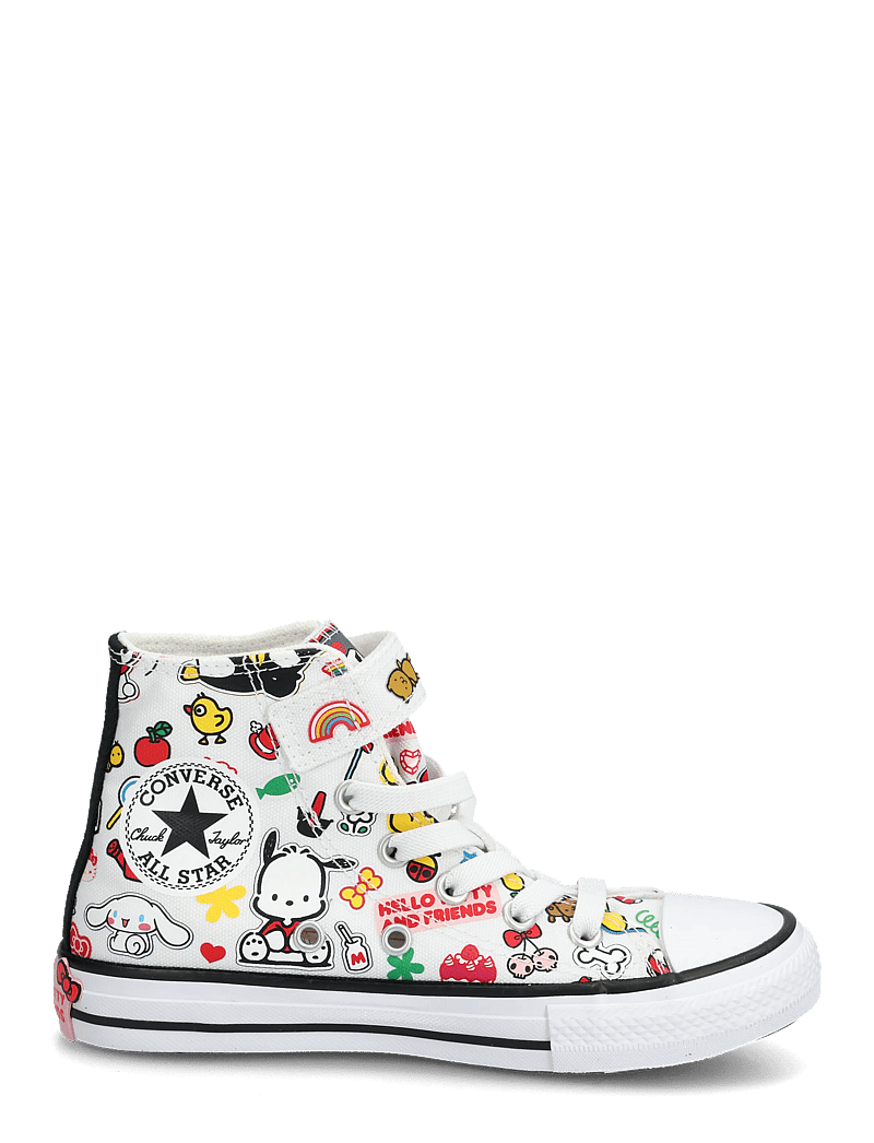 Converse - Chuck Taylor All Star 1V - tyg sneakers - white/white/black - 1