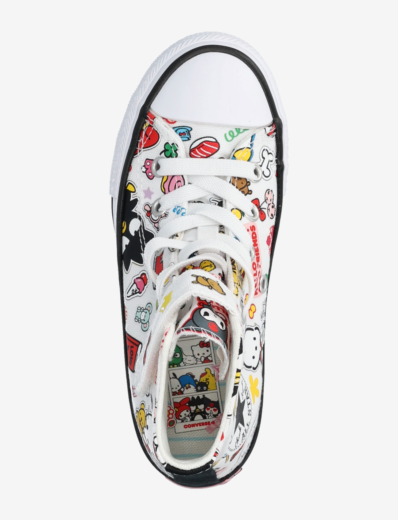 Converse - Chuck Taylor All Star 1V - tyg sneakers - white/white/black - 3