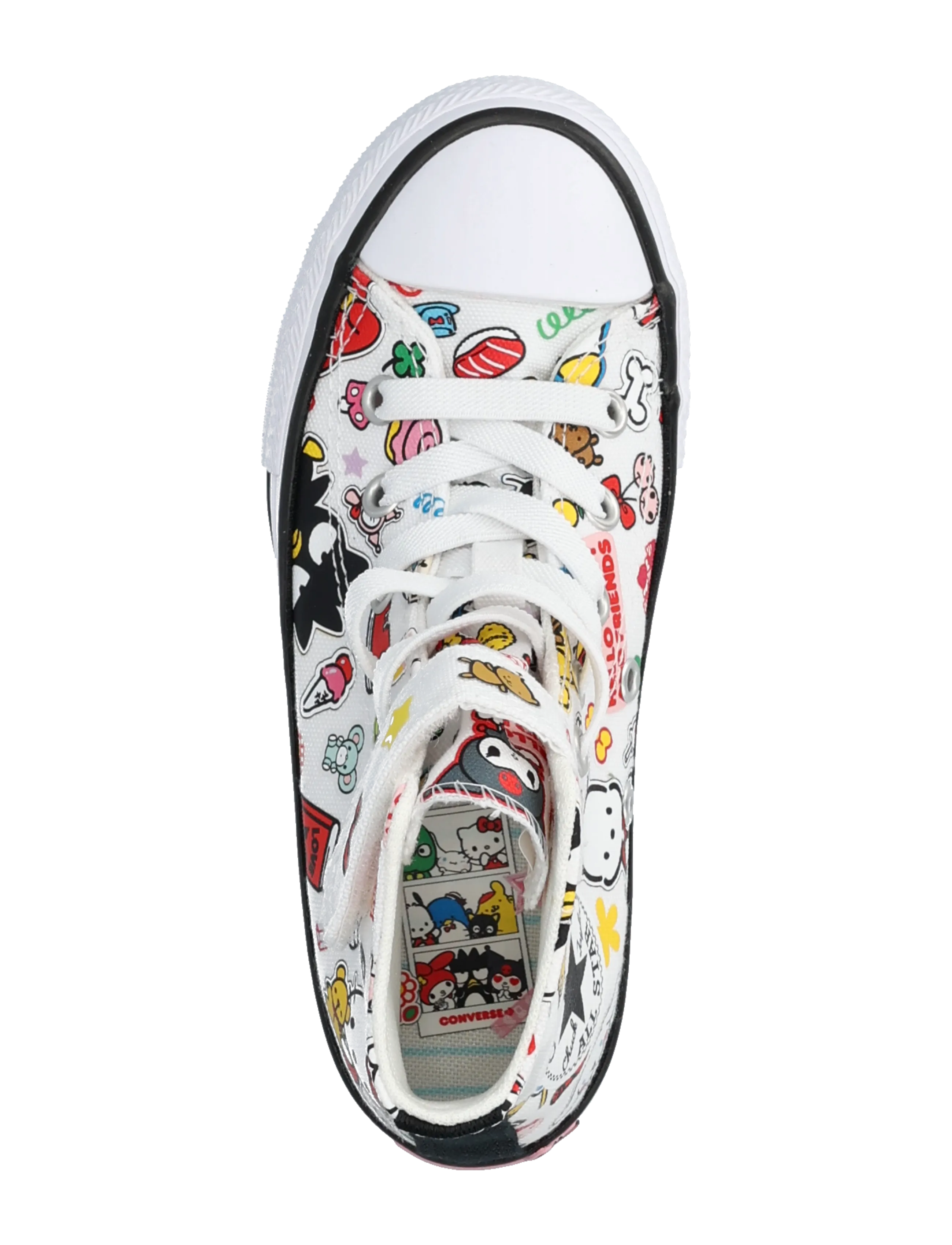 Converse - Chuck Taylor All Star 1V - high-top sneakers - white/white/black - 3