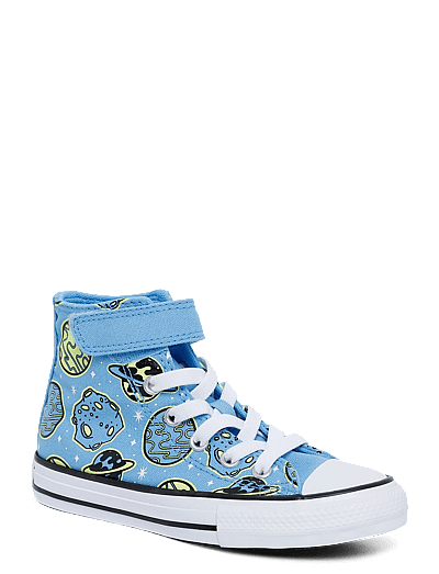 Ctas 1v Hi Lt. Blue/Neon Mantis/Black - HøJe Sneakers