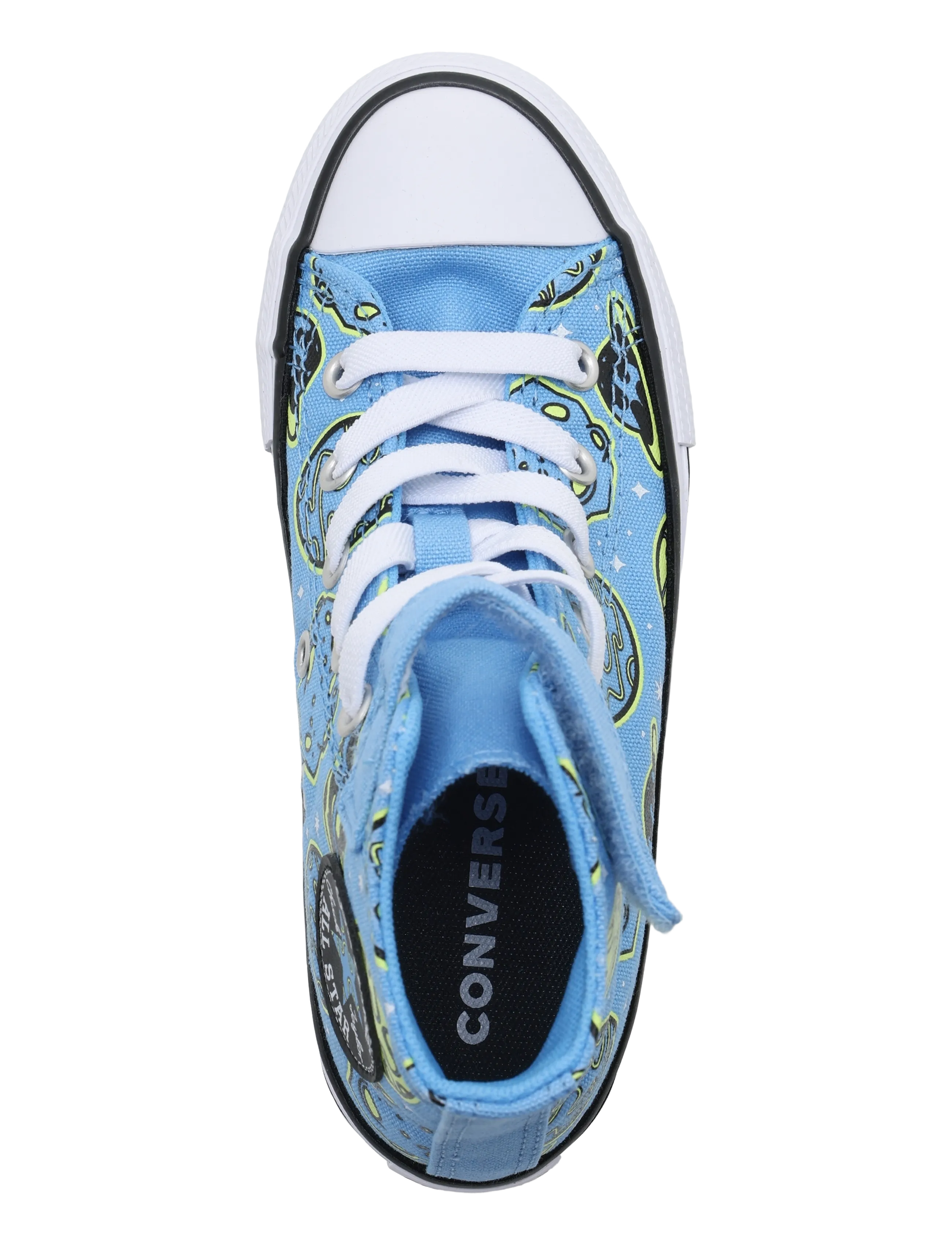 Converse - CTAS 1V HI LT. BLUE/NEON MANTIS/BLACK - ketsid ja tennised - blue - 3