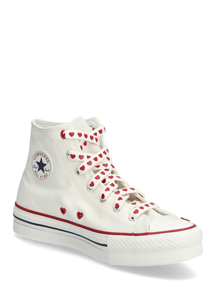 Converse - CTAS EVA LIFT HI VINTAGE WHITE - höga sneakers - white - 0
