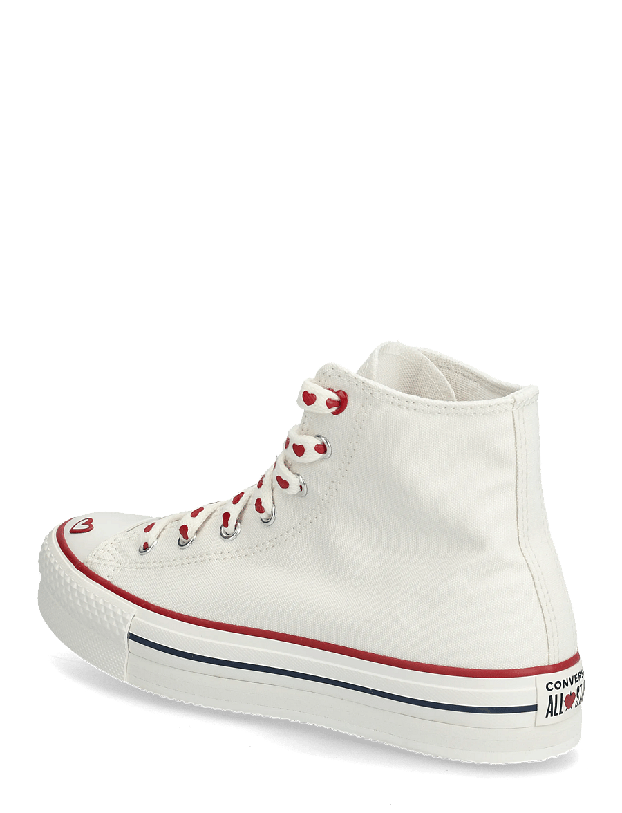 Converse - CTAS EVA LIFT HI VINTAGE WHITE - höga sneakers - white - 1