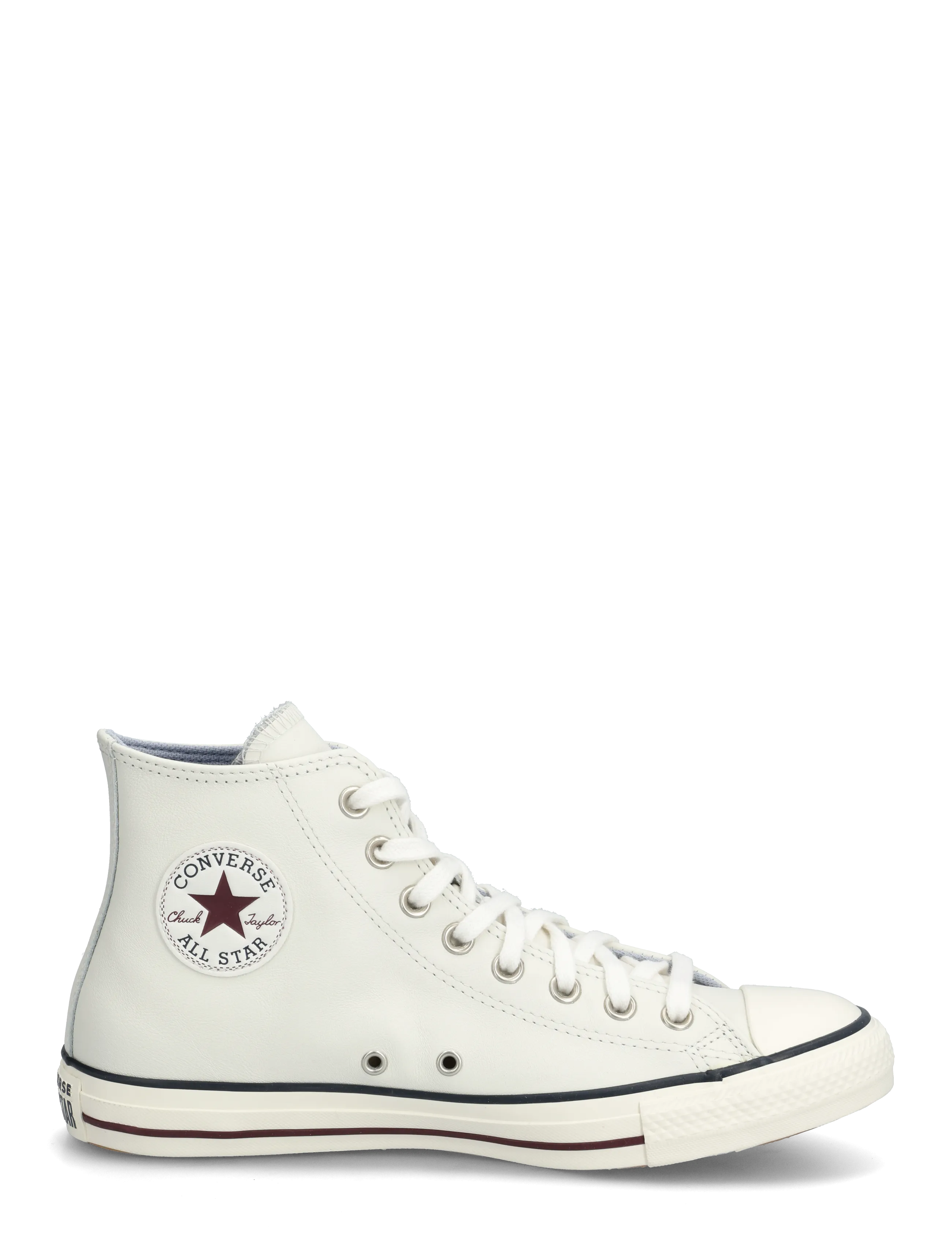 Converse - CTAS HI VINTAGE WHITE/DEEP BORDEAUX - white - 1