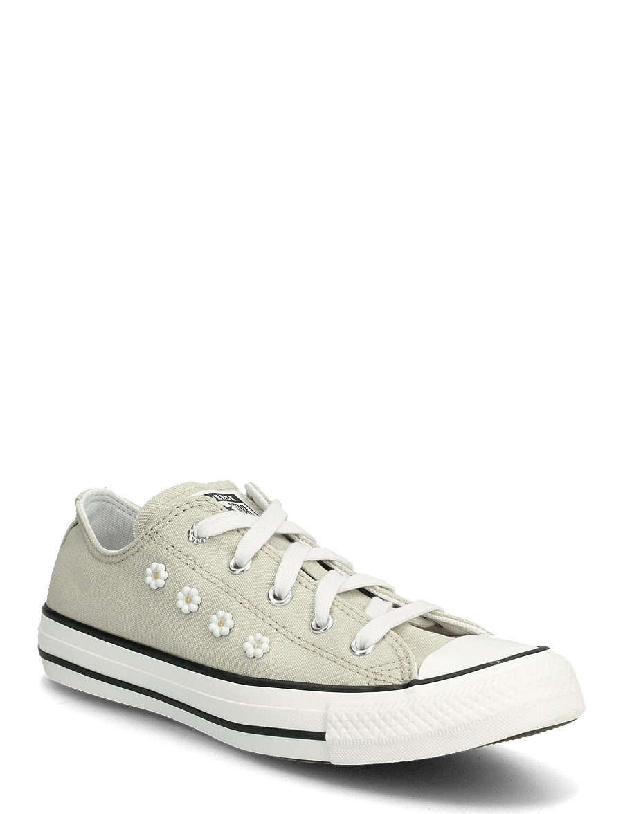 Converse - CTAS OX SAGE SMOKE/VINTAGE WHITE/BLACK - canva sneakers - green - 0