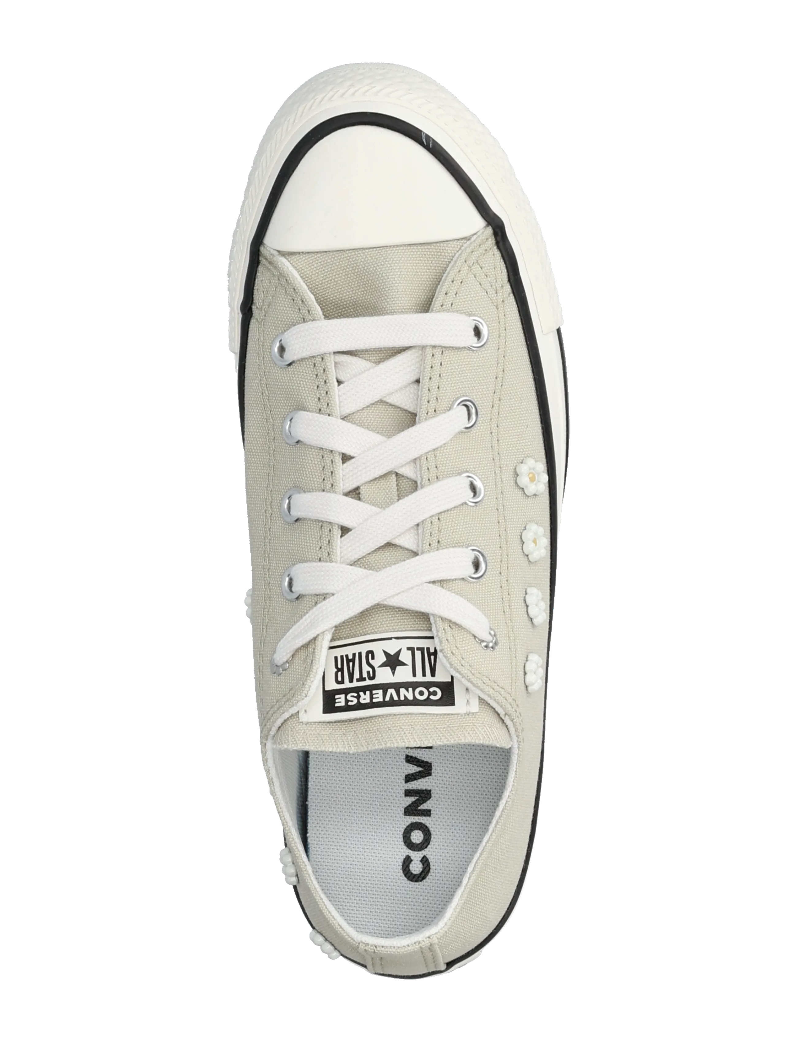 Converse - CTAS OX SAGE SMOKE/VINTAGE WHITE/BLACK - canva sneakers - green - 3