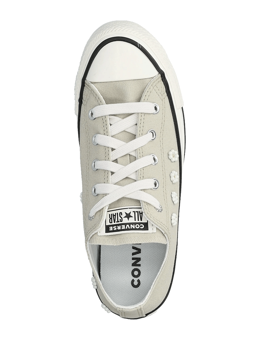 Converse - CTAS OX SAGE SMOKE/VINTAGE WHITE/BLACK - canva sneakers - green - 3