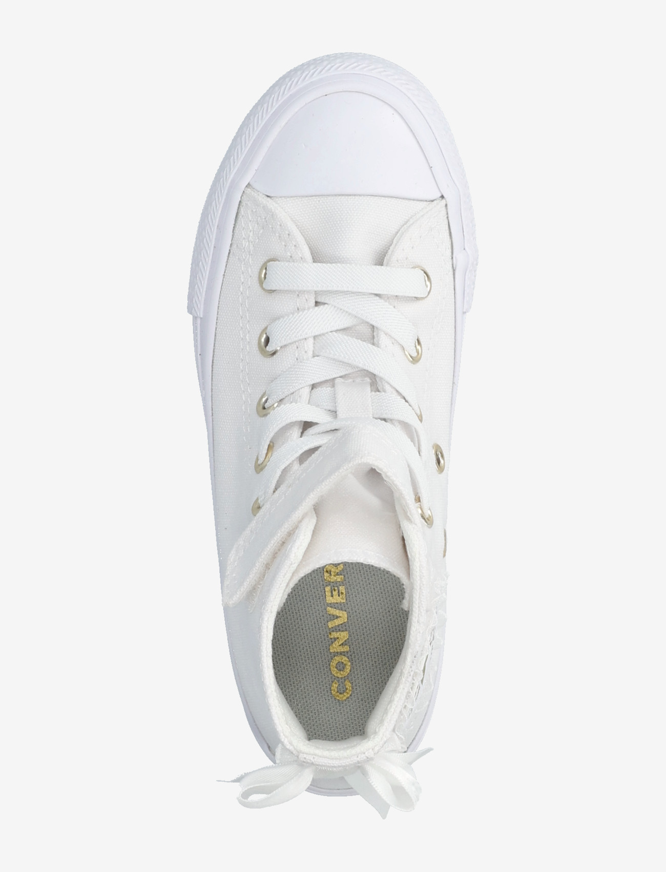 Converse - CTAS 1V HI WHITE/WHITE/GOLD - high-top sneakers - white - 3