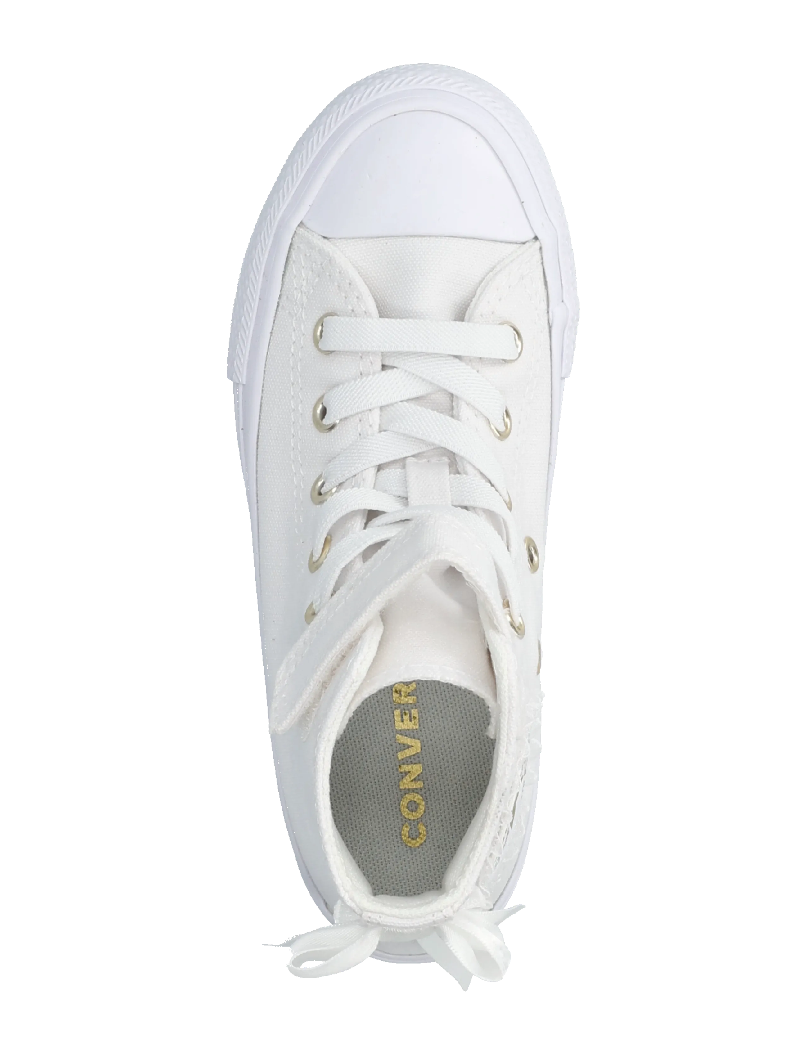 Converse - CTAS 1V HI WHITE/WHITE/GOLD - hoher schnitt - white - 3