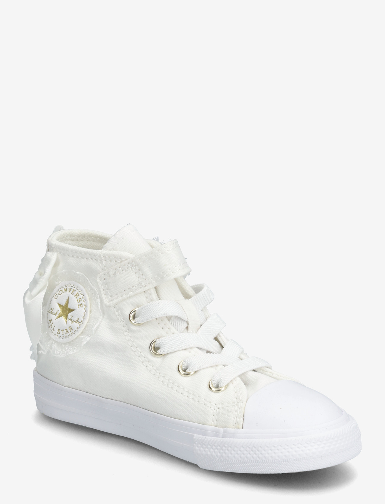 Converse - CTAS 1V HI WHITE/WHITE/GOLD - høje sneakers - white - 0