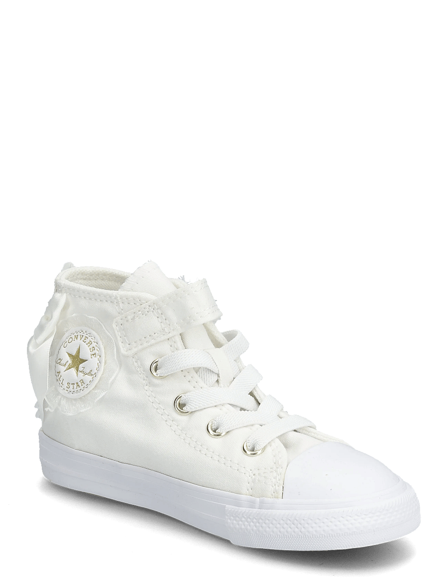 Converse - CTAS 1V HI WHITE/WHITE/GOLD - canvas-sneaker - white - 0