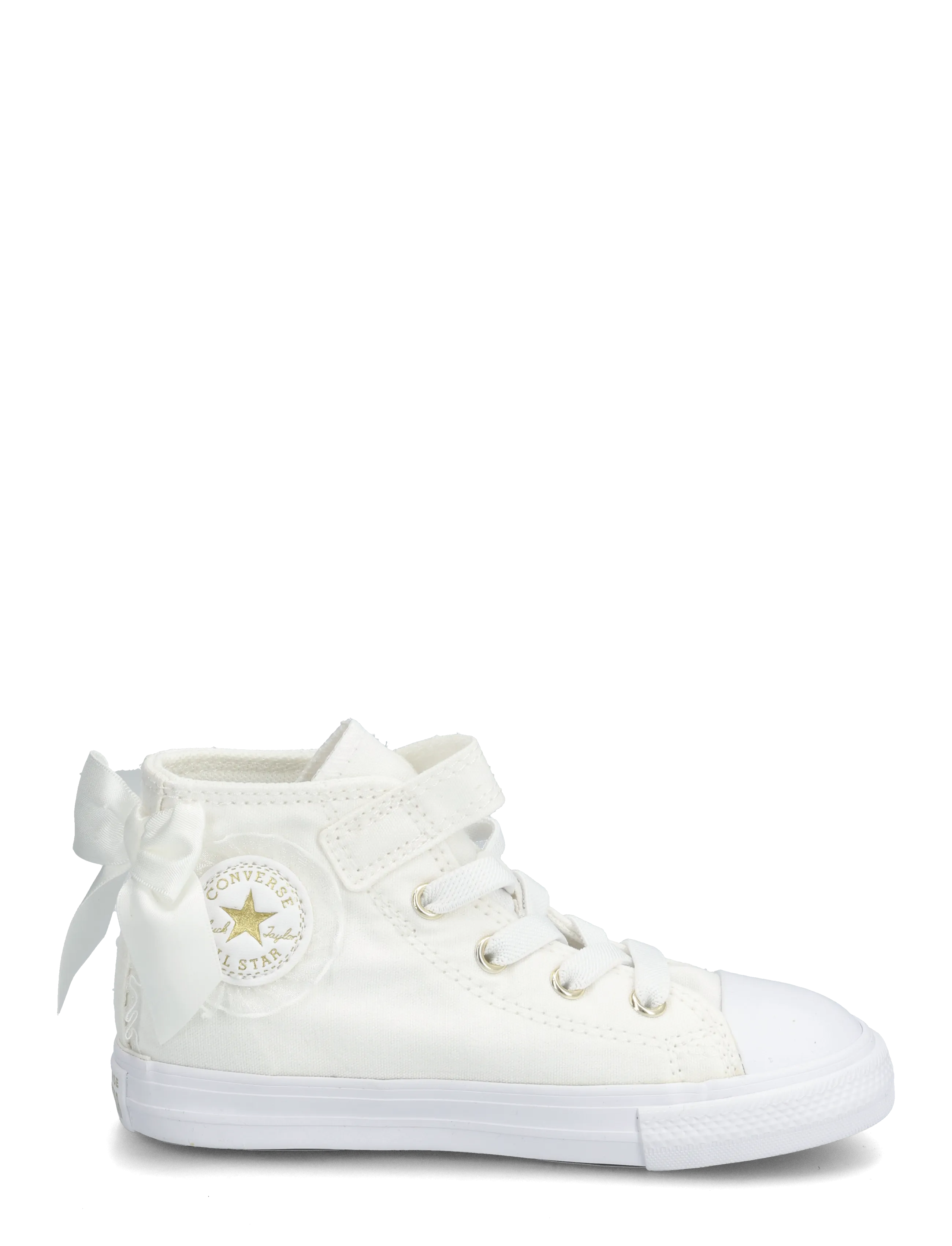 Converse - CTAS 1V HI WHITE/WHITE/GOLD - canvas-sneaker - white - 2
