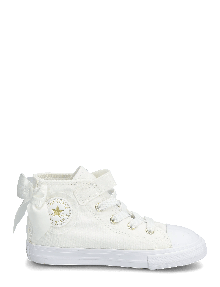 Converse - CTAS 1V HI WHITE/WHITE/GOLD - canvas-sneaker - white - 2