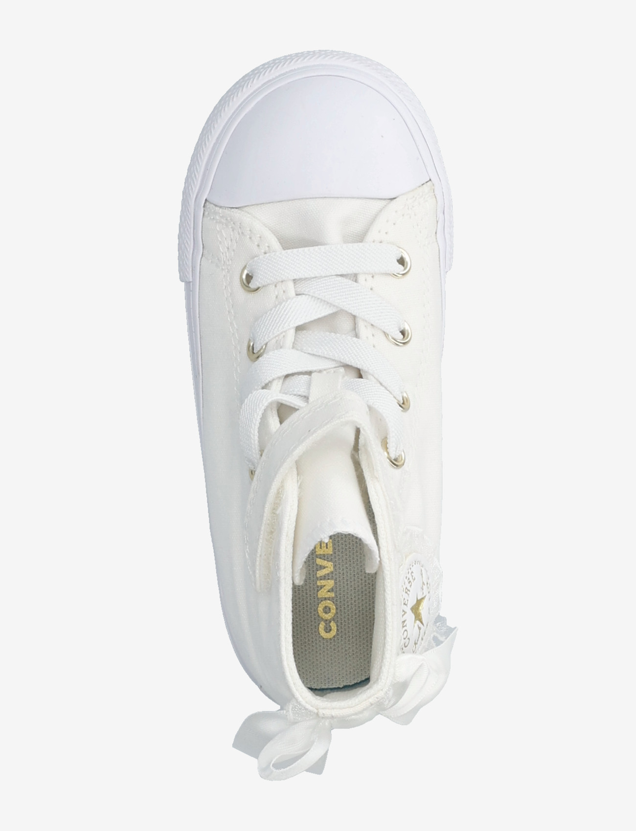 Converse - CTAS 1V HI WHITE/WHITE/GOLD - høje sneakers - white - 3