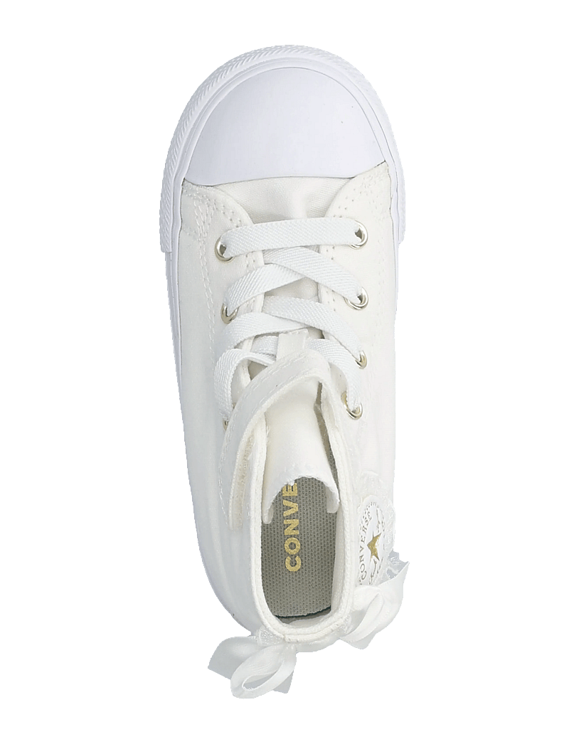 Converse - CTAS 1V HI WHITE/WHITE/GOLD - høje sneakers - white - 3