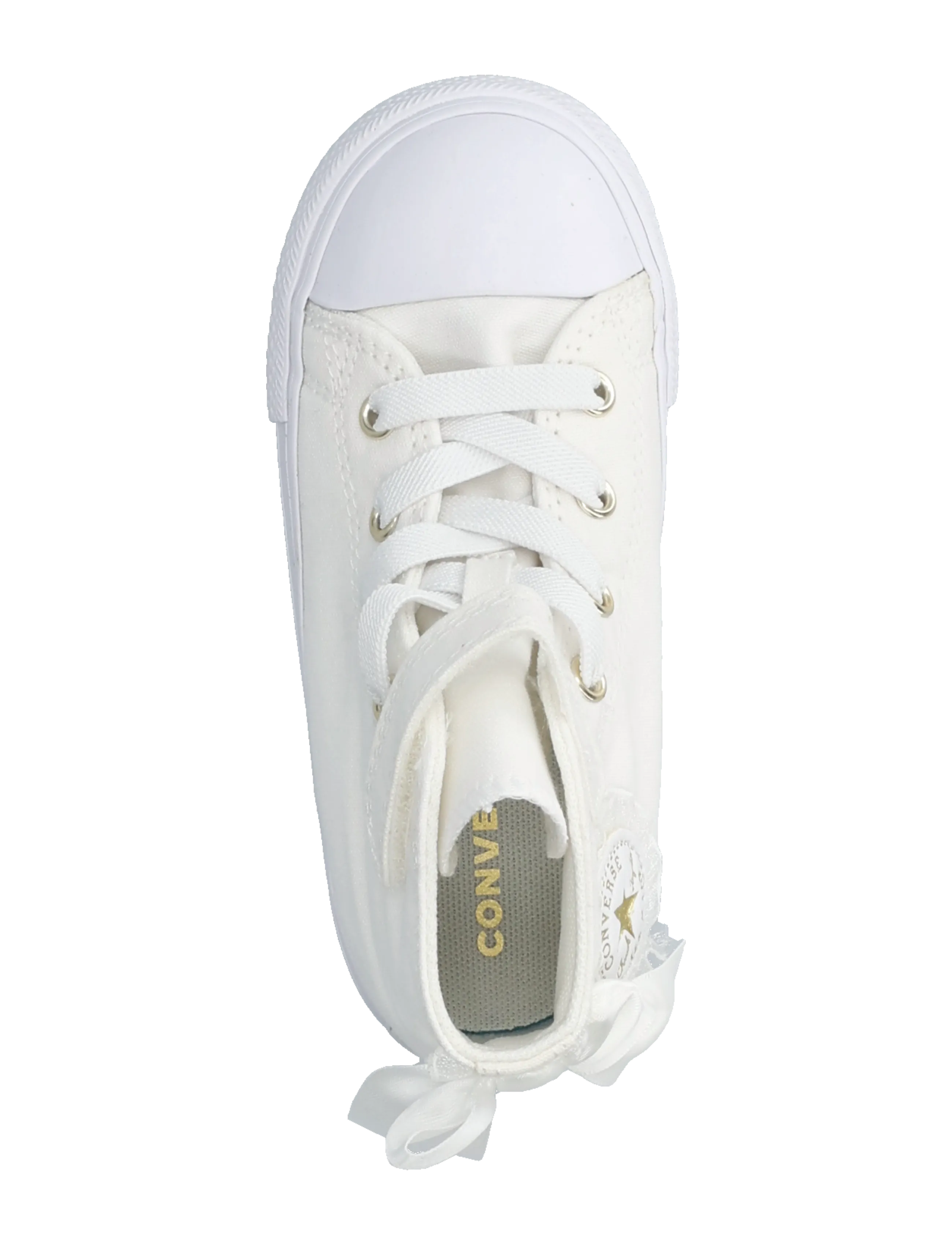 Converse - CTAS 1V HI WHITE/WHITE/GOLD - canvas-sneaker - white - 3