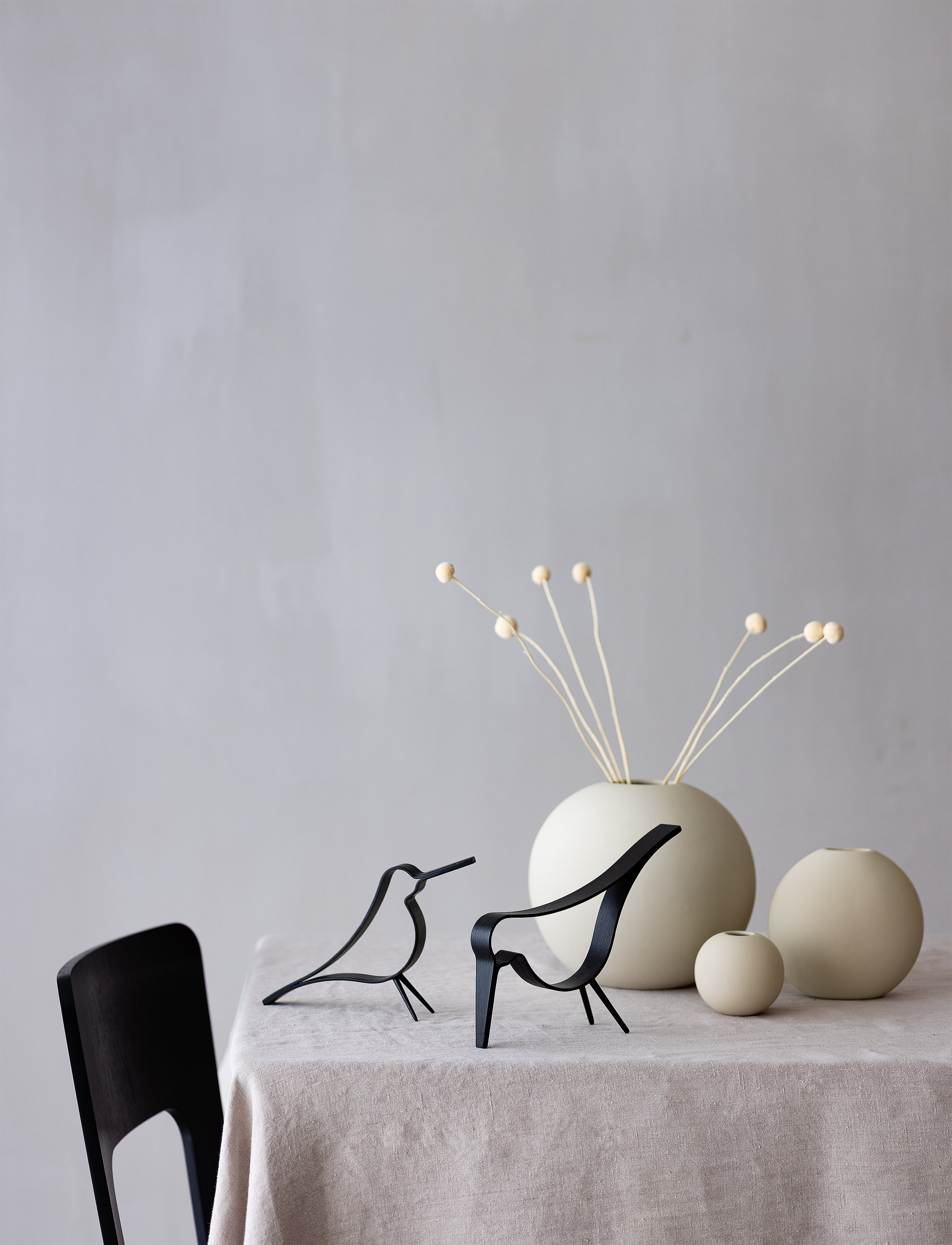 Cooee Design - Woody Bird  Stained Oak Small - træfigurer - black stained oak - 2