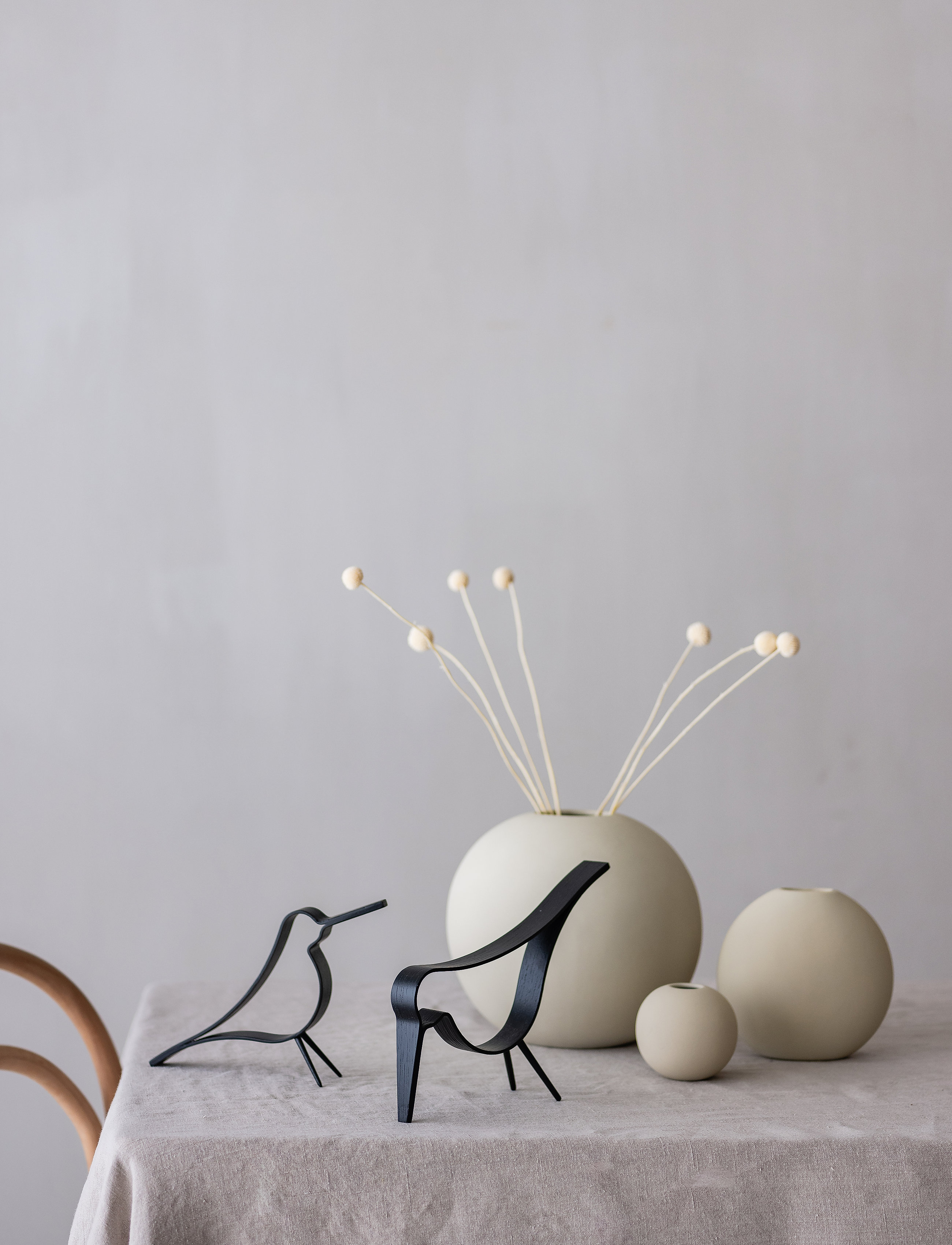 Cooee Design - Woody Bird  Stained Oak Medium - wooden figures - black stained oak - 2