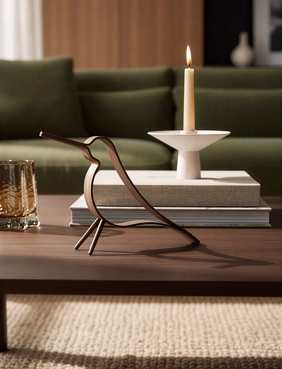 Cooee Design - Woody Bird Dark Oak Medium - holzfiguren - dark oak - 0