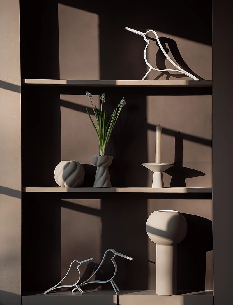 Cooee Design - Woody Bird White Large - træfigurer - white - 0