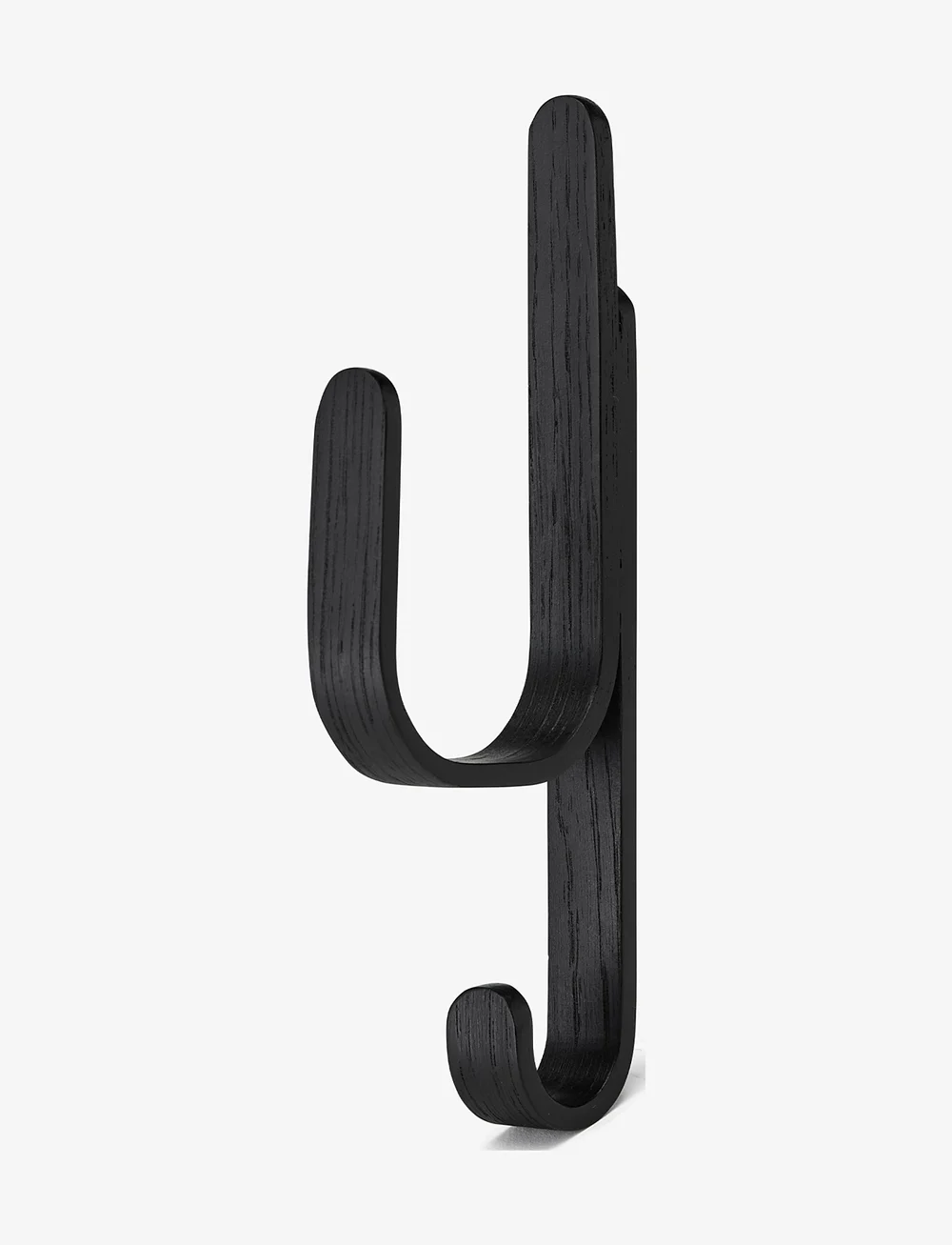 Cooee Design - Woody Hook One - kleiderhaken und ständer - black stained oak - 0