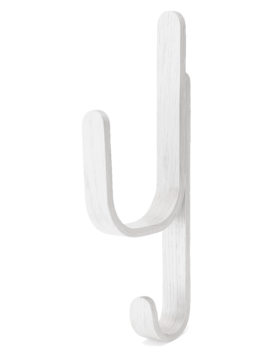 Cooee Design - Woody Hook One - mantlinagid ja riiulid - white - 0