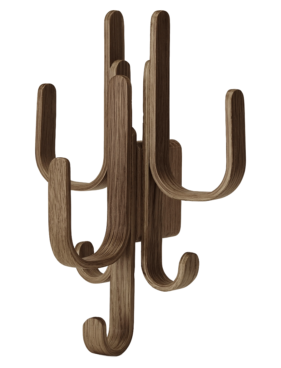 Cooee Design - Woody Hook Three Dark Oak - kleiderhaken und ständer - dark oak - 1