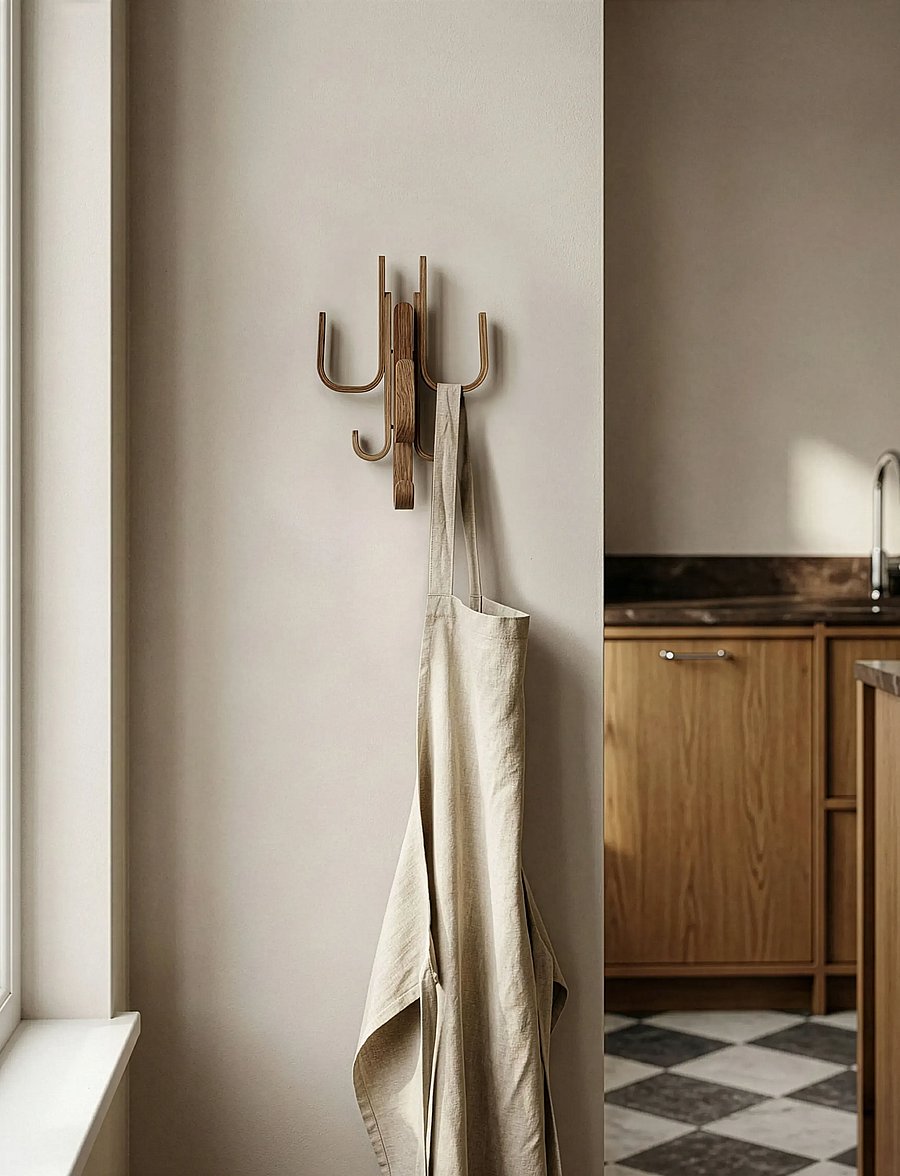 Cooee Design - Woody Hook Three Dark Oak - kleiderhaken und ständer - dark oak - 0