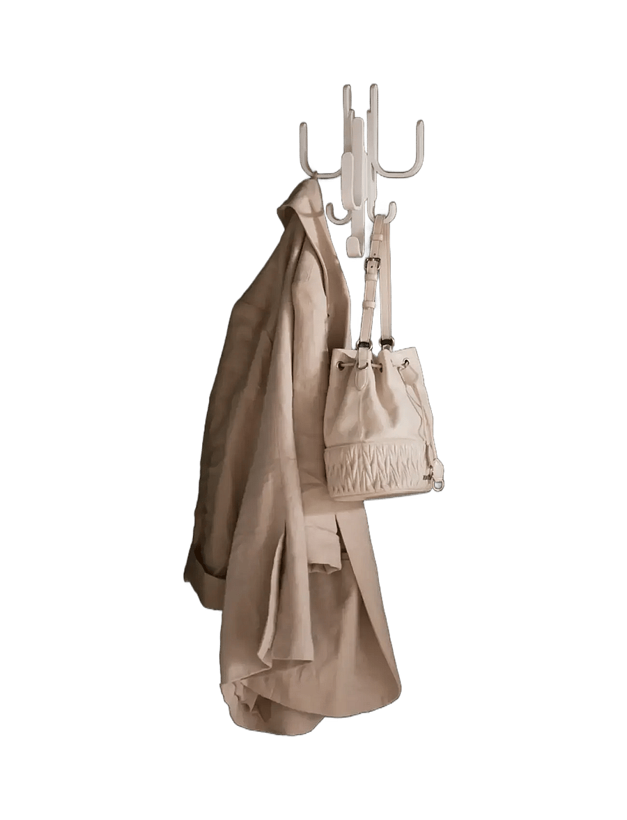Cooee Design - Woody Hook 3 in 1 - kleiderhaken & kleiderbügel - white - 1