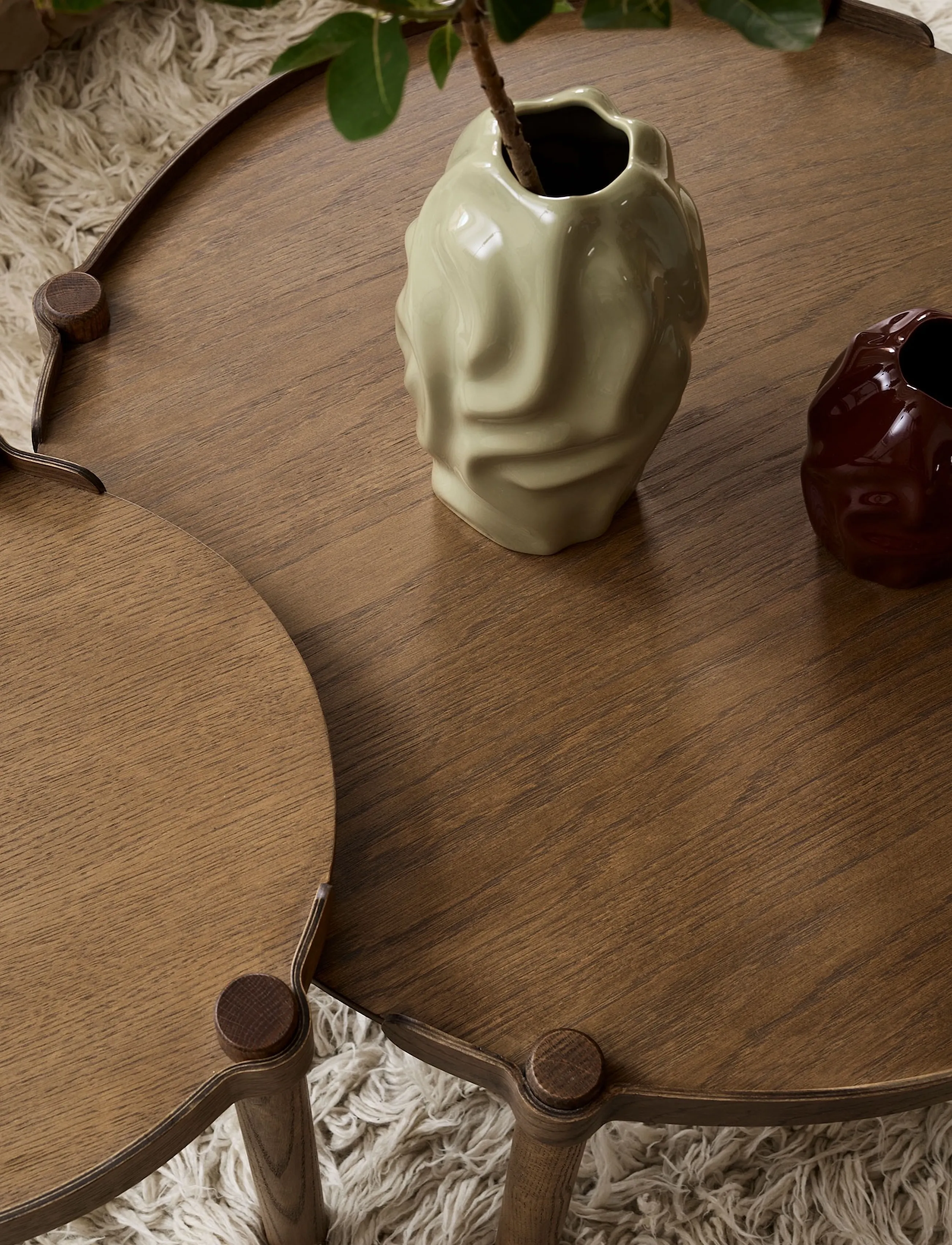 Cooee Design - Woody Table 45cm Dark Oak - sideborde og små borde - dark oak - 0