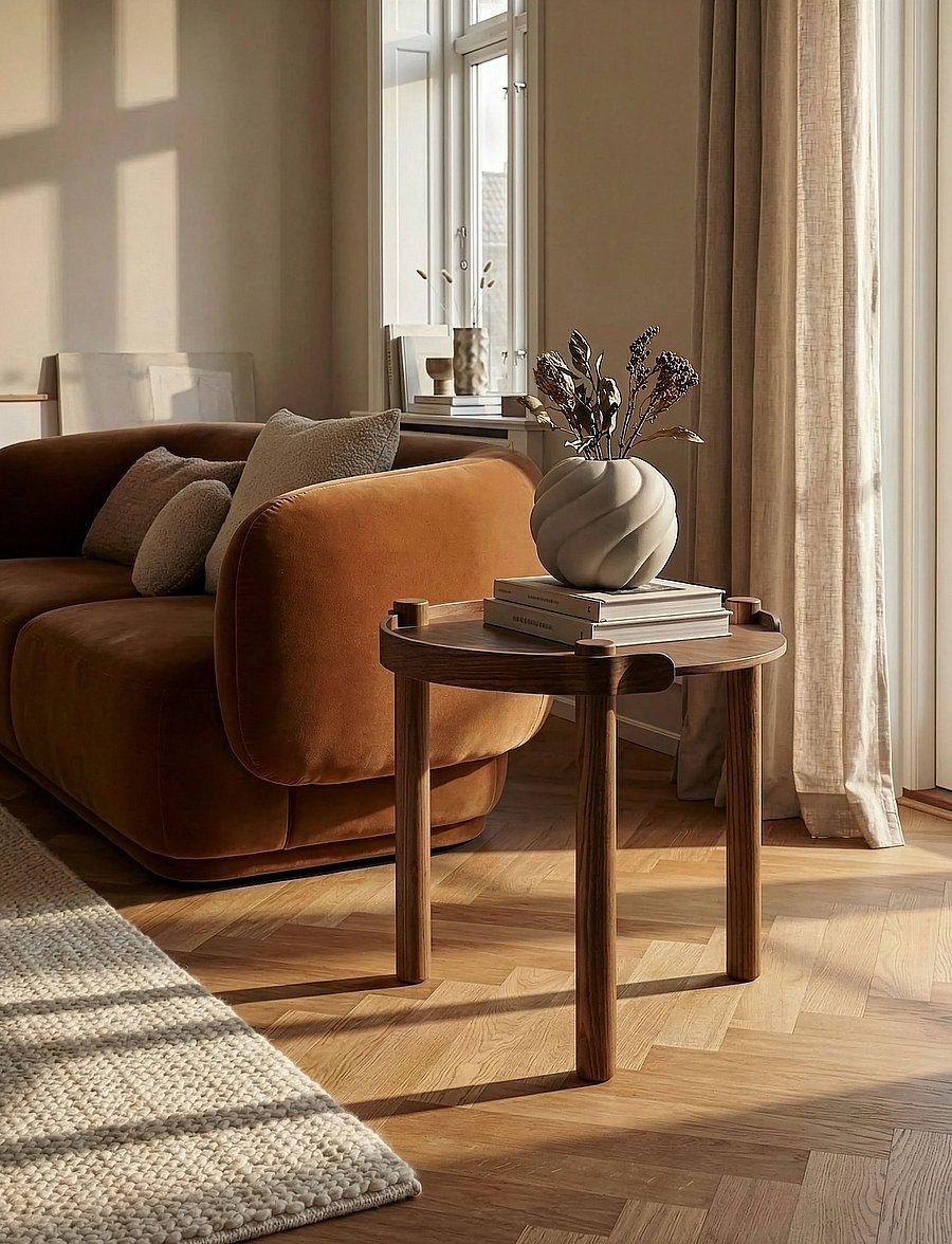 Cooee Design - Woody Table 45cm Dark Oak - beistelltische & kleine tische - dark oak - 4