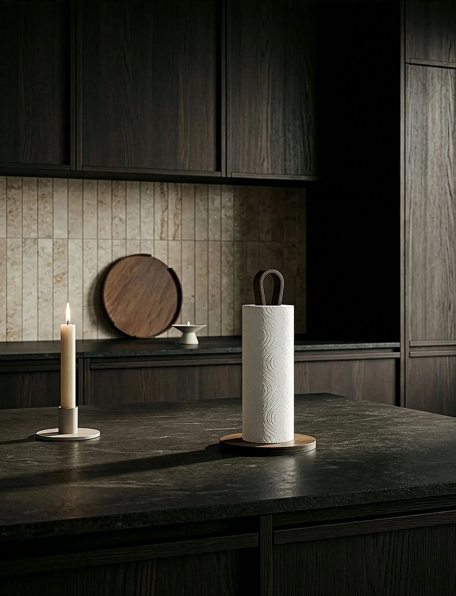 Cooee Design - Woody Kitchen Roll Holder Dark Oak - küchenrollenhalter - dark oak - 2
