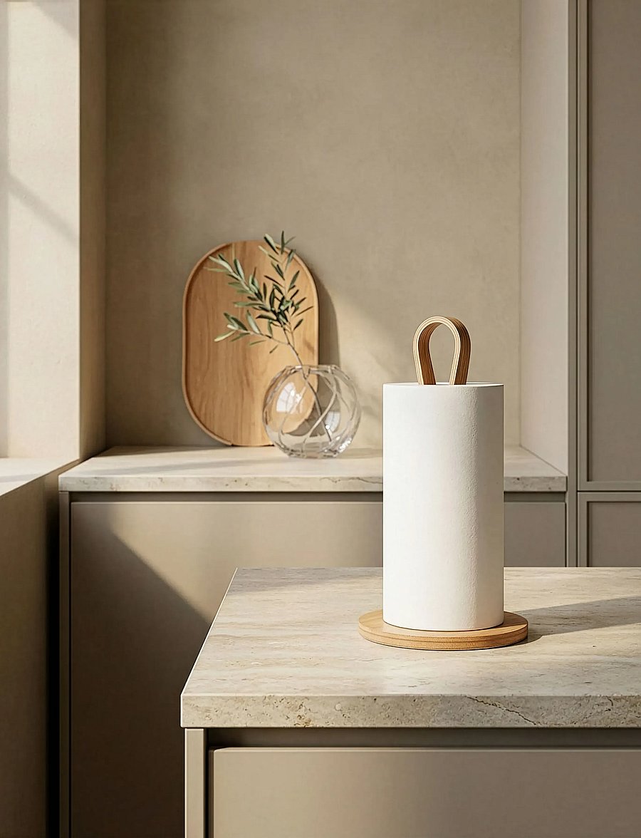 Cooee Design - Woody Kitchen Roll Holder Oak - küchenrollenhalter - oak - 2