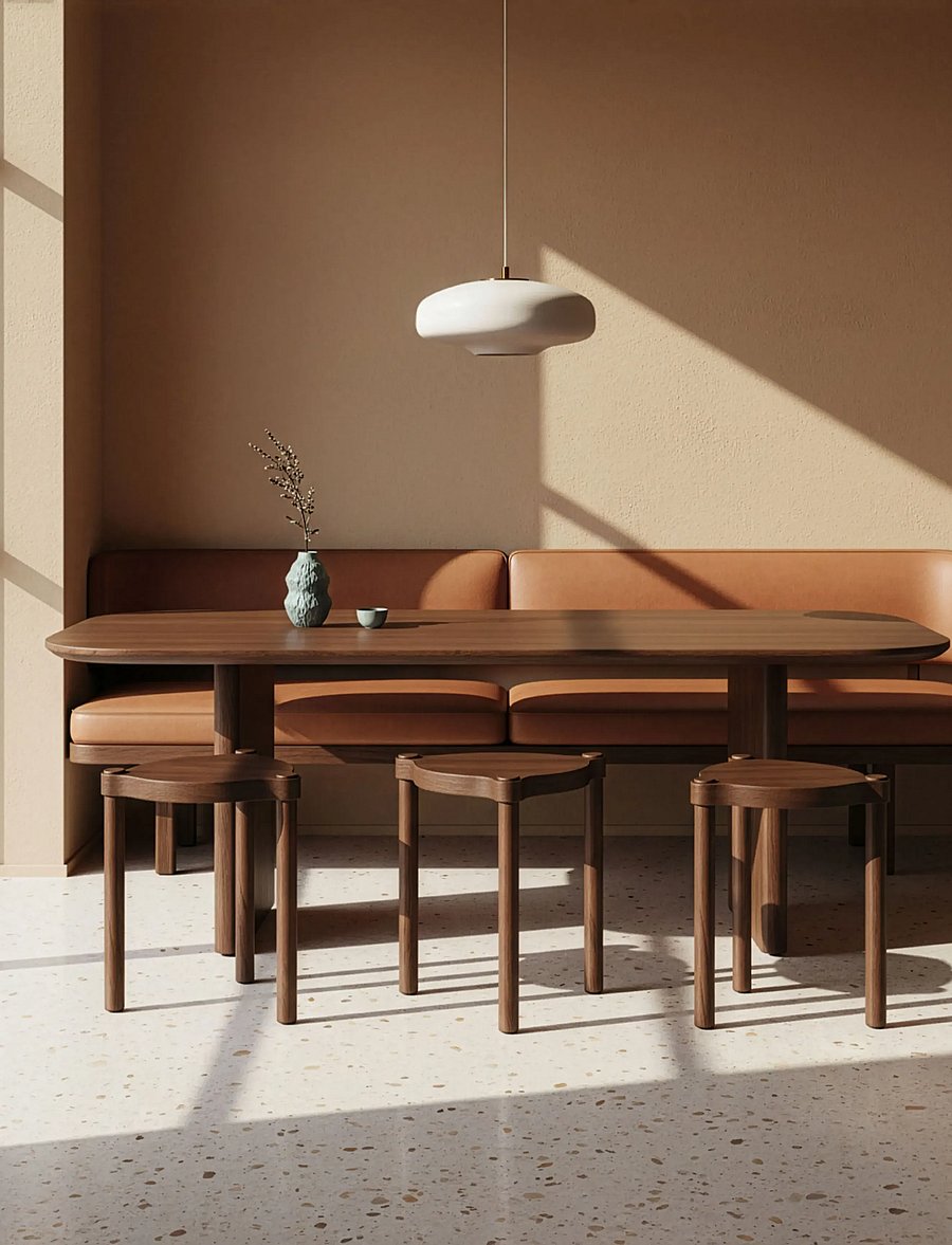 Cooee Design - Woody Stool Dark Oak - dark oak - 1