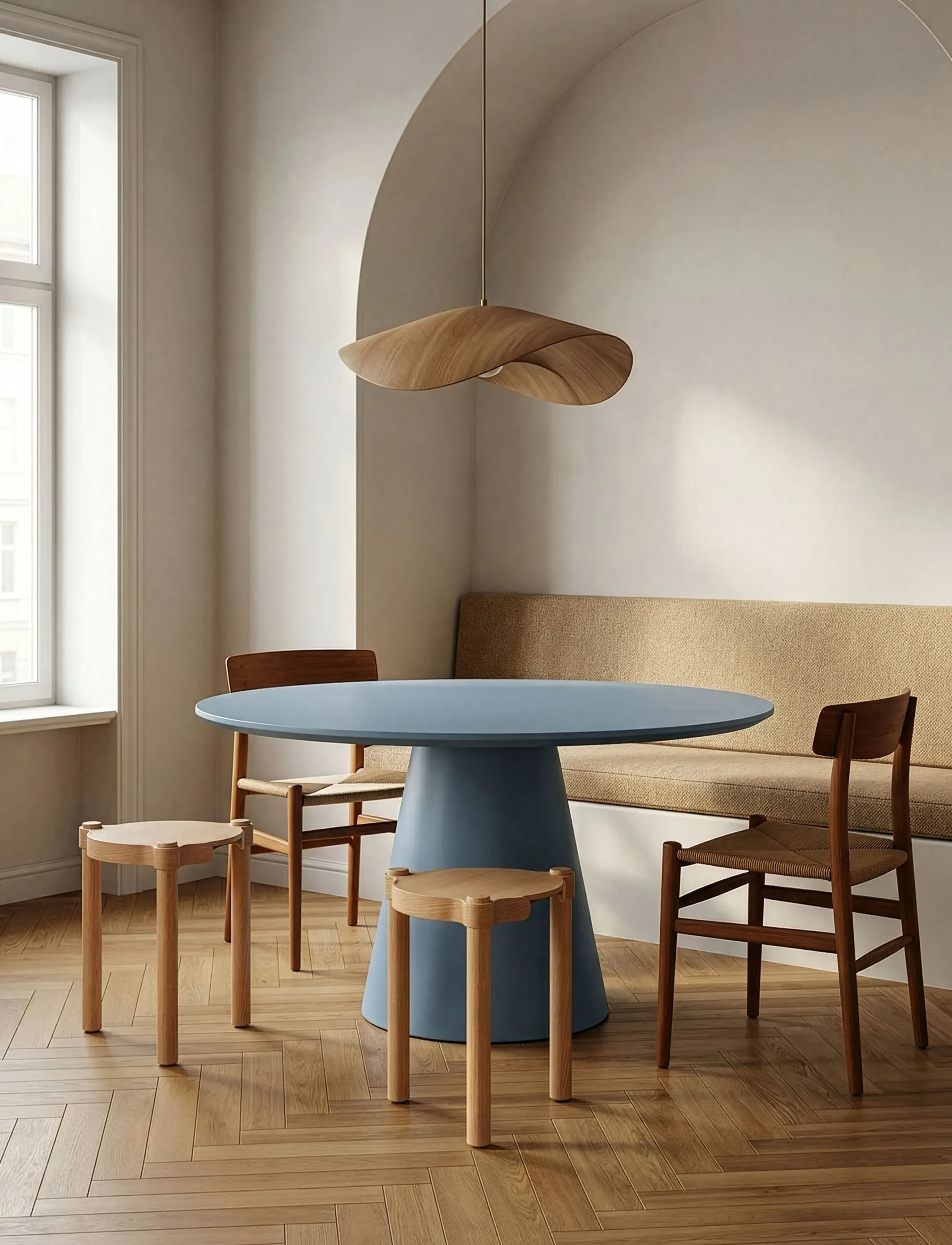 Cooee Design Woody Stool Oak, One Size, Chairs & Stools, Beige - Stools Benches, Homeware
