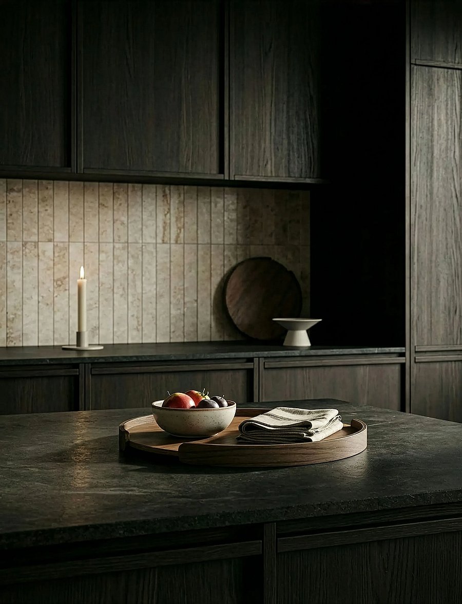 Cooee Design - Woody Tray 35cm Dark Oak - tabletts - dark oak - 0