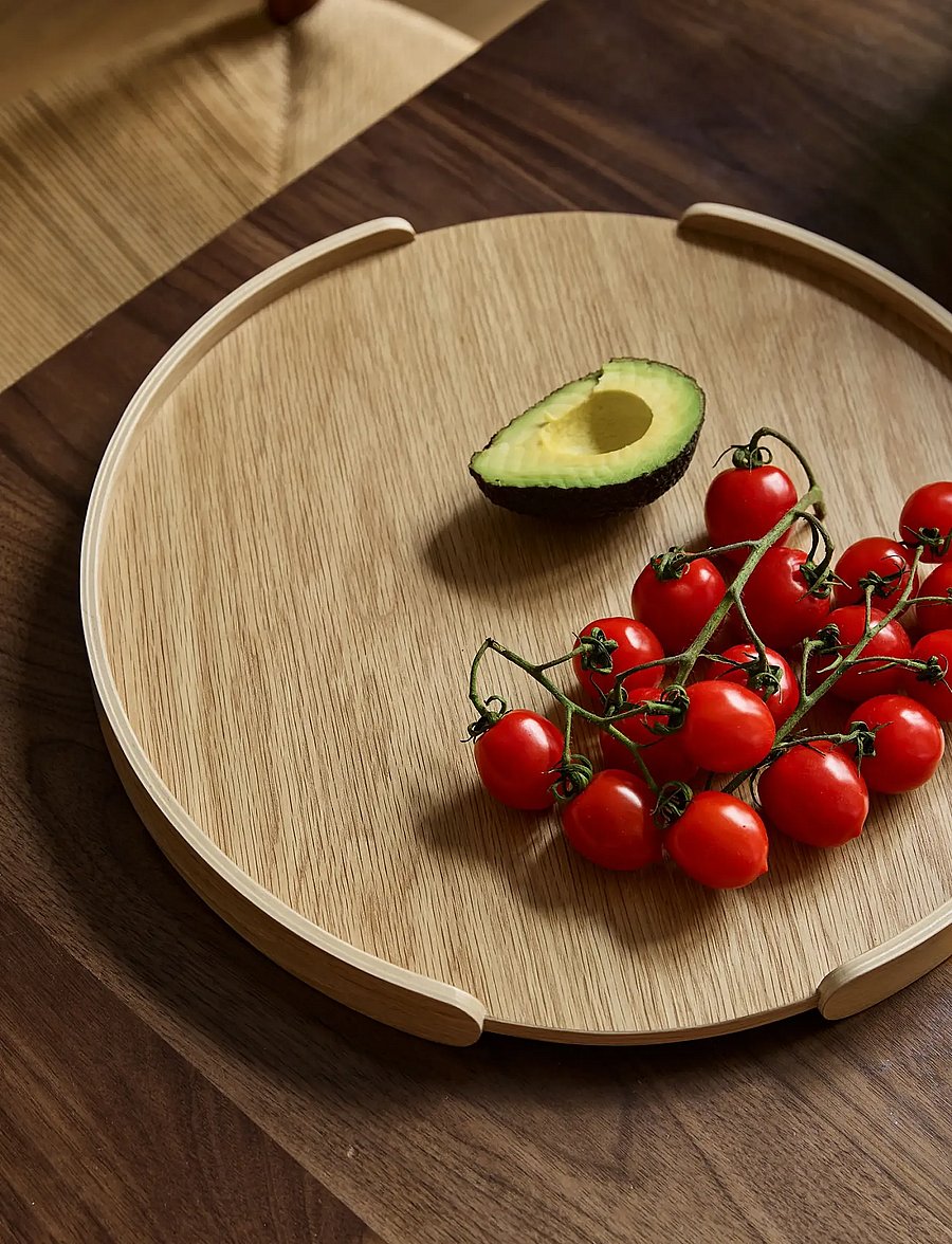 Cooee Design - Woody Tray 35cm Oak - tabletts - oak - 0