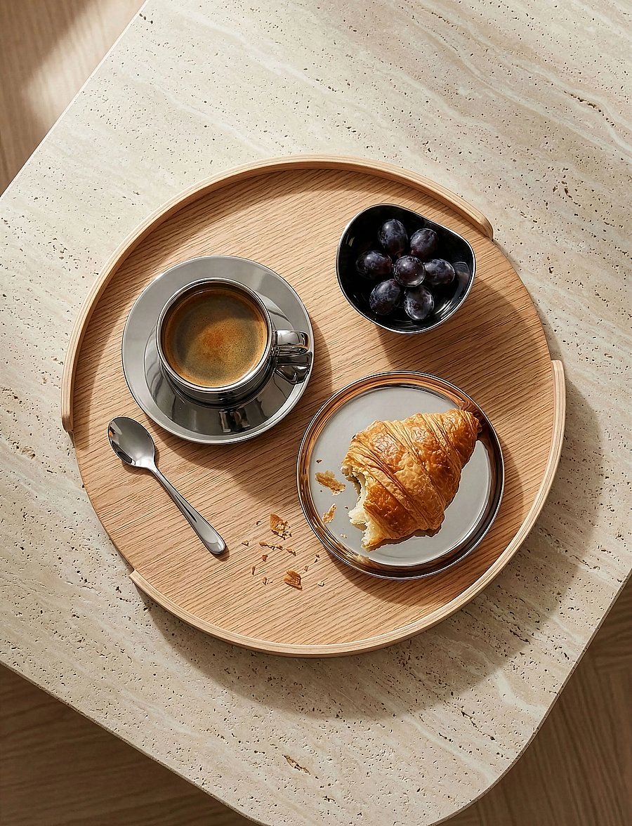 Cooee Design - Woody Tray 35cm Oak - tabletts - oak - 3