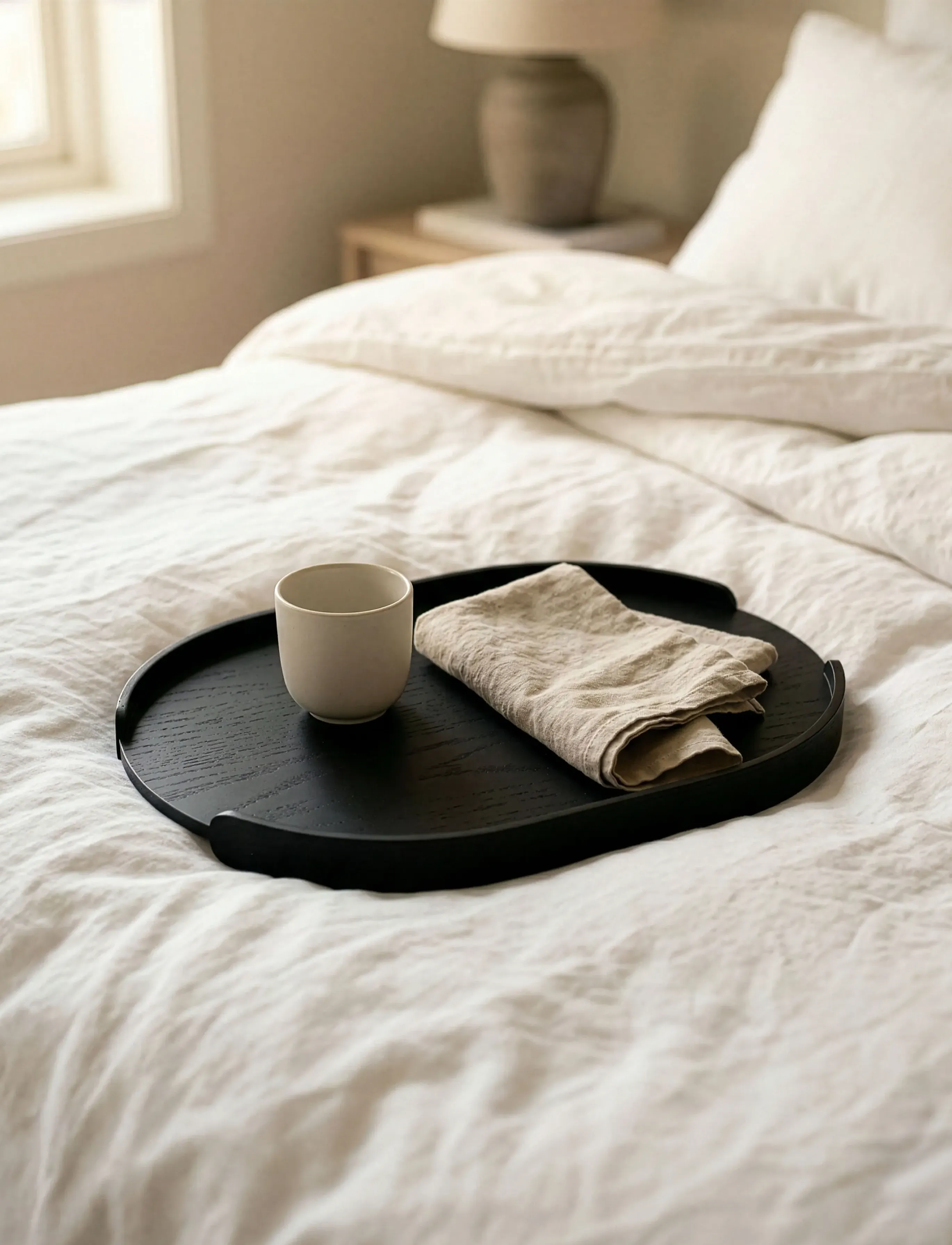 Cooee Design - Woody Tray 28x40cm Black Stained Oak - trays - black stained oak - 1