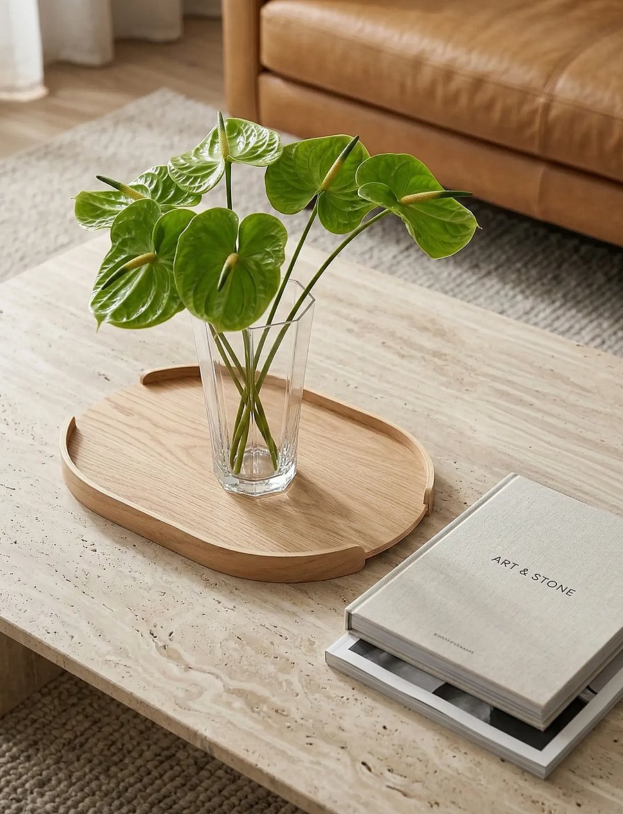 Cooee Design - Woody Tray 28x40cm Oak - tabletts - oak - 1
