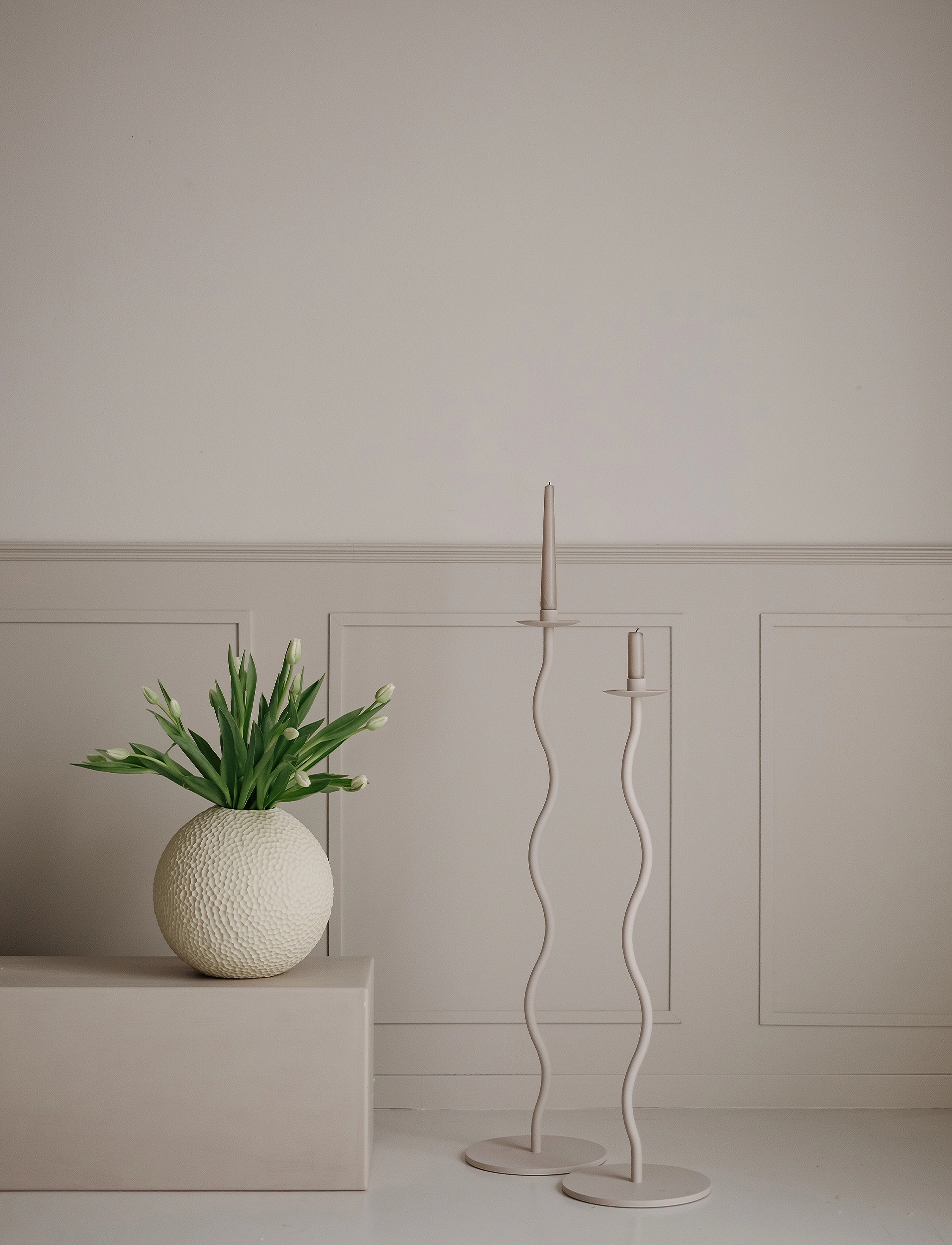 Cooee Design Kaia 25Cm Linnen, H25 cm, Vases, Beige - Big Homeware