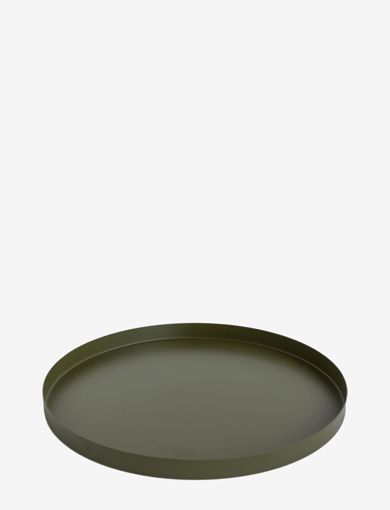 Cooee Design - Tray Circle 300x20mm - dekorativa fat & skålar - olive - 0