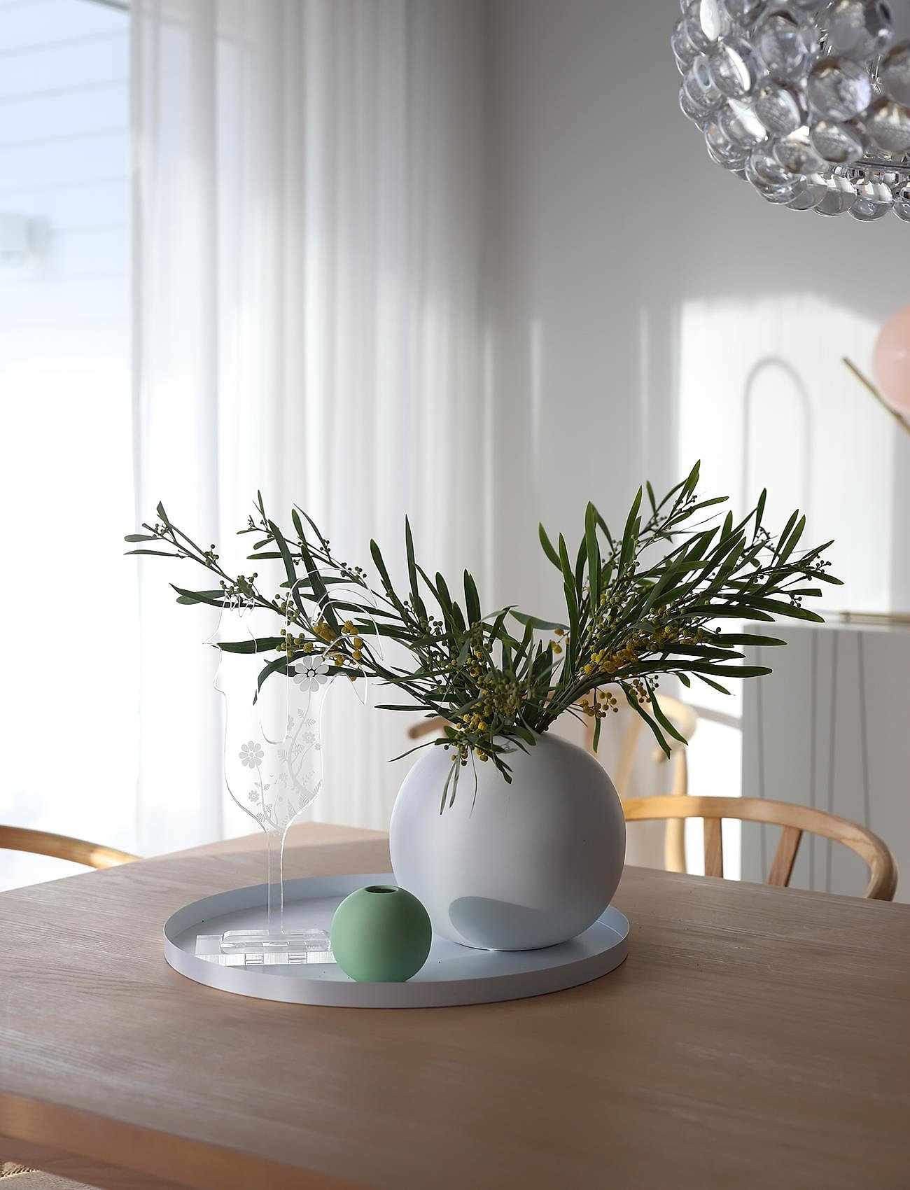 Cooee Design Ball Vase, H9 cm, Vases, Grün - Small Homeware
